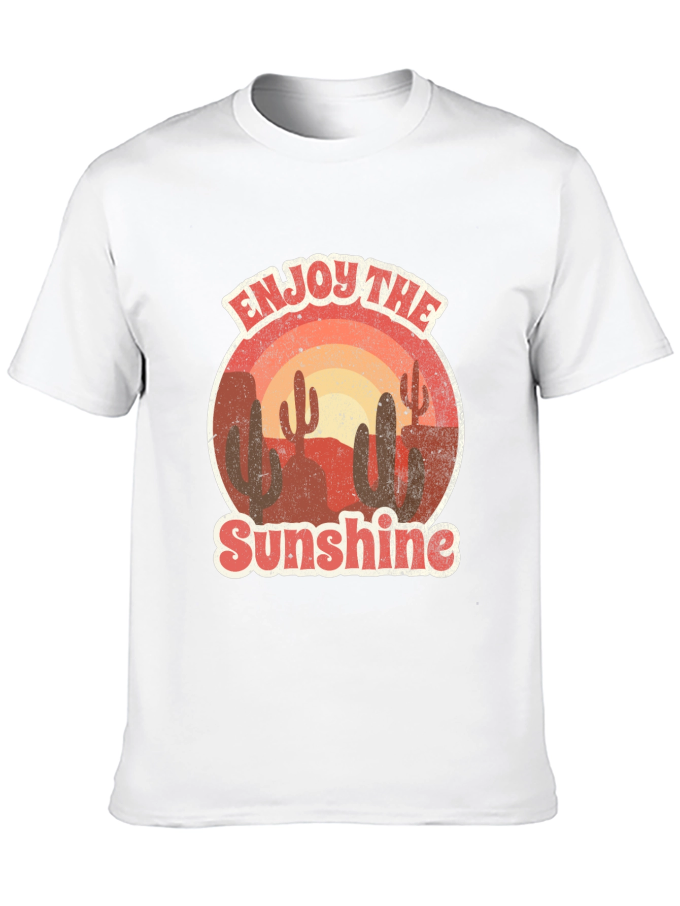 Retro Desert Scene T-Shirt - Enjoy the Sunshine