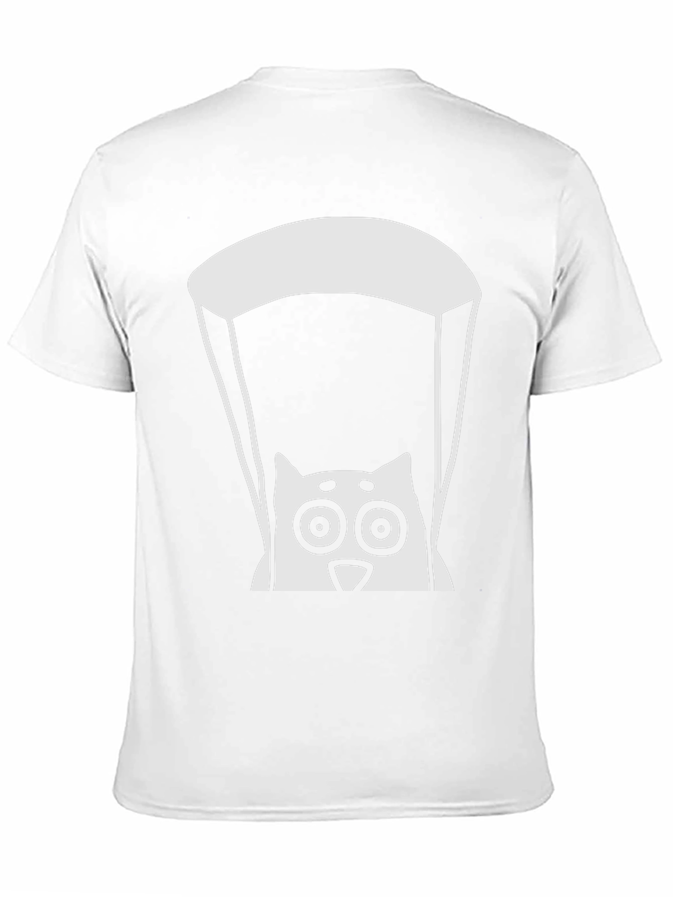 Parachute Cat Graphic Tee - Cool Black T-Shirt