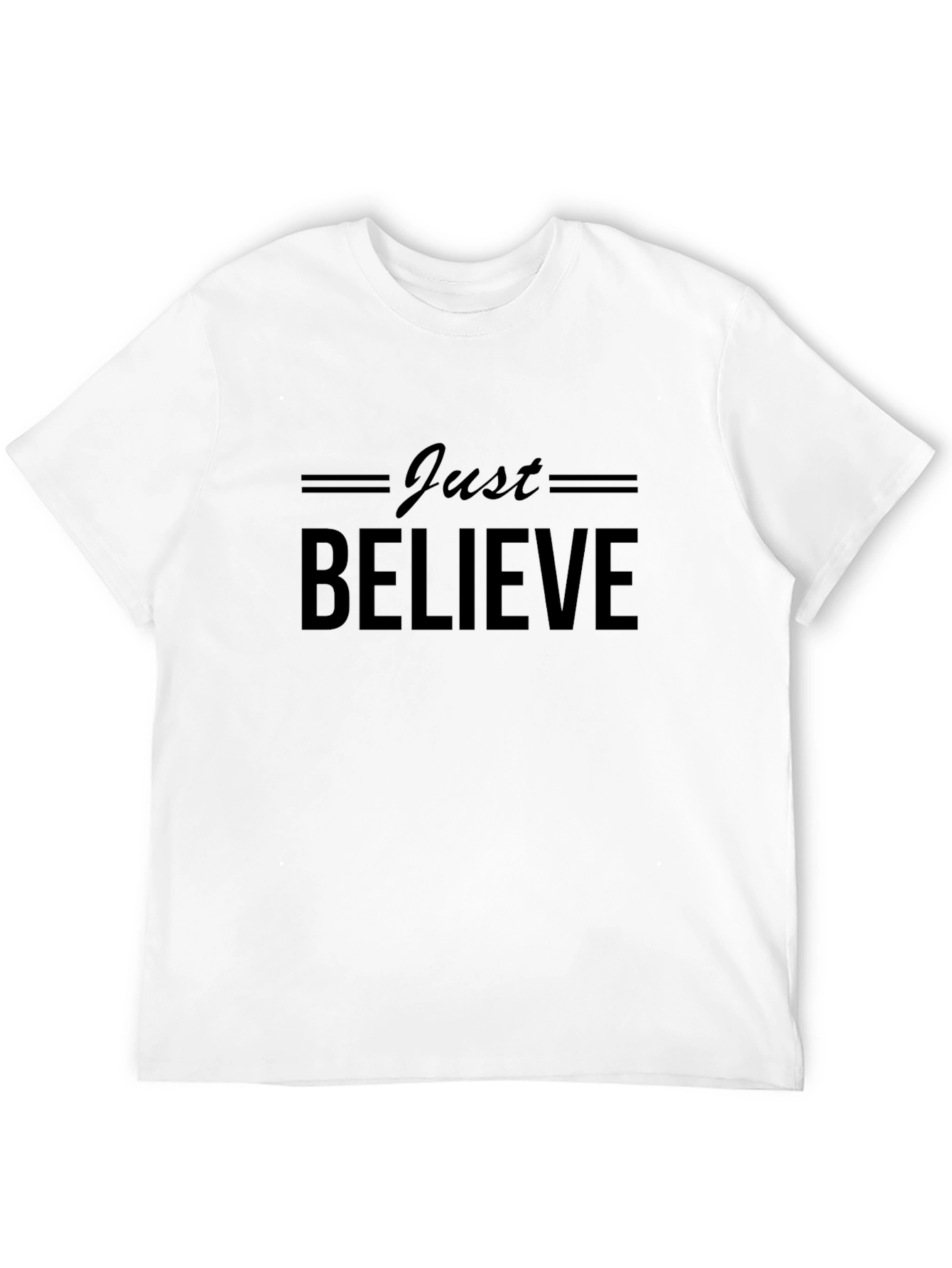 Just Believe Black Graphic T-Shirt