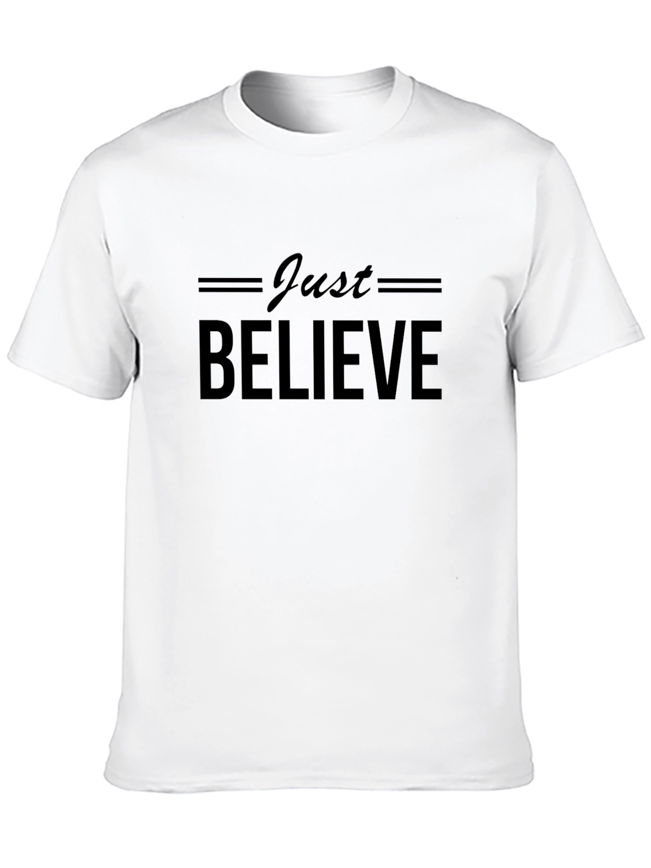 Just Believe Black Graphic T-Shirt