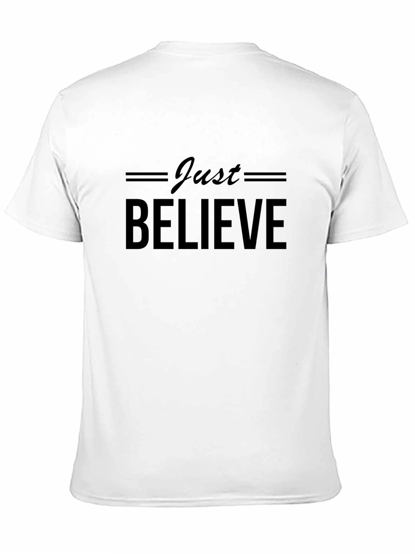 Just Believe Black Graphic T-Shirt