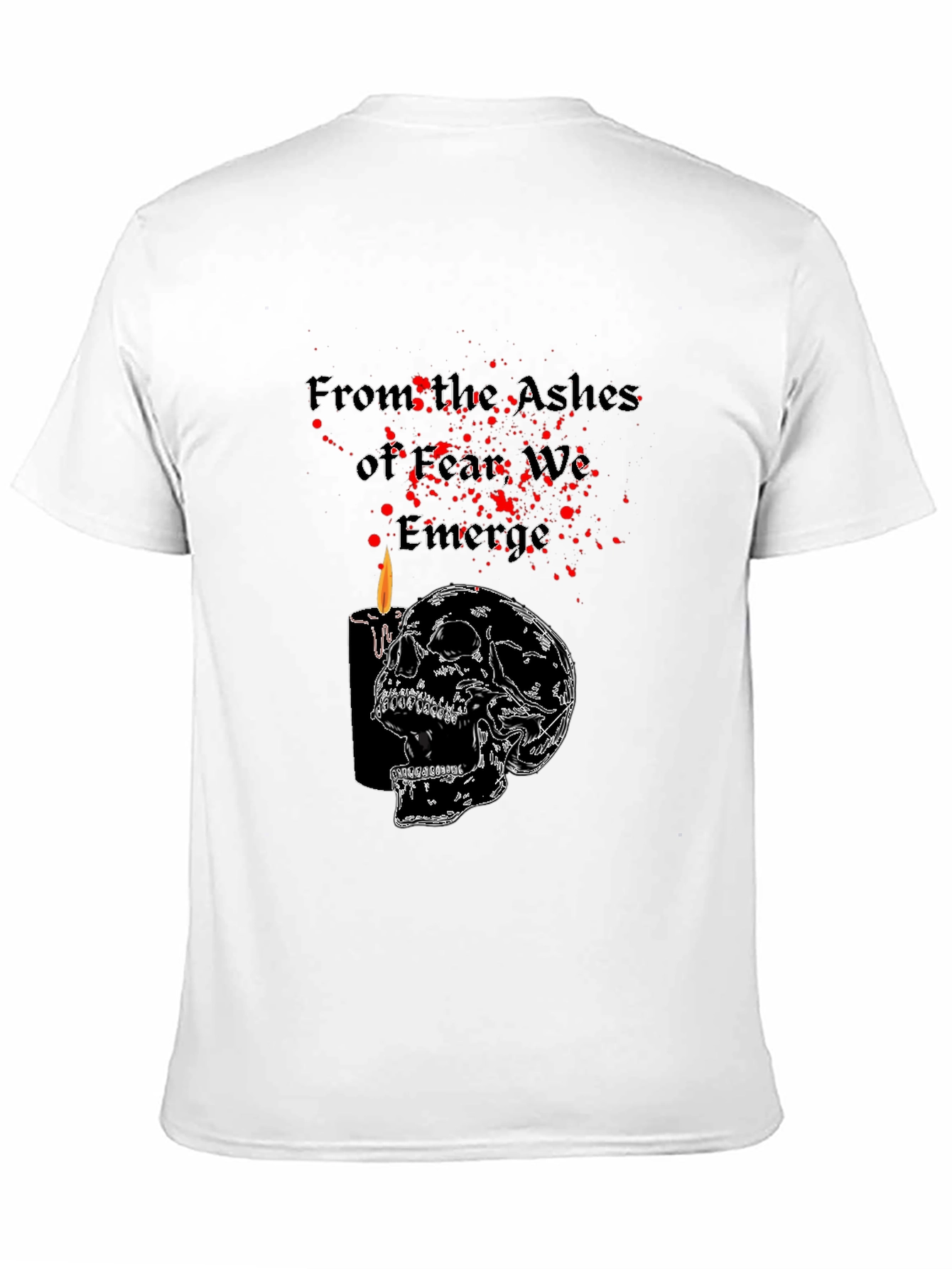 Fear Emerge Skull Candle Black T-Shirt