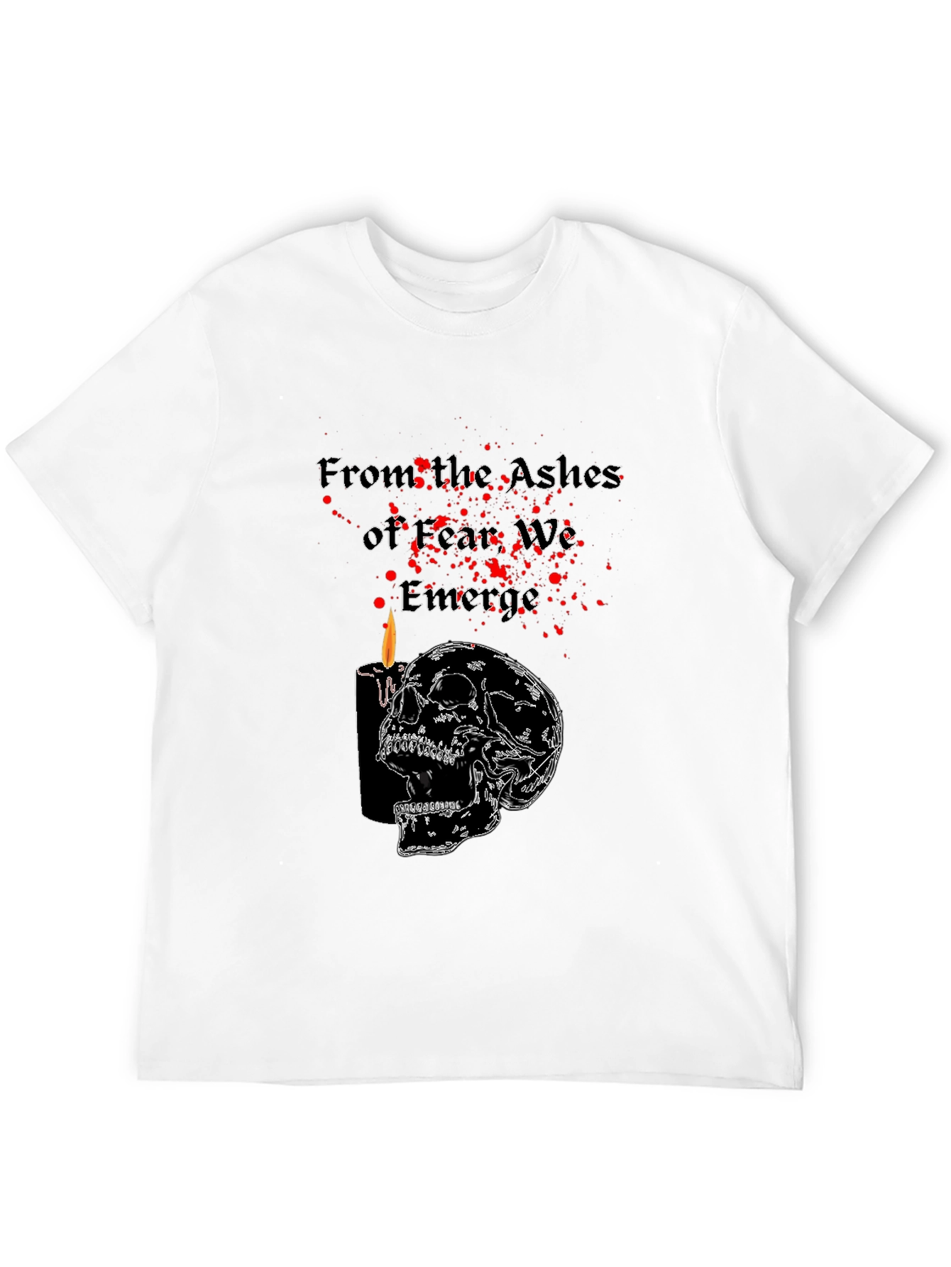 Fear Emerge Skull Candle Black T-Shirt