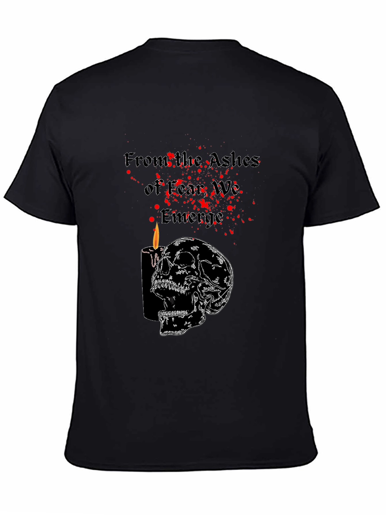Fear Emerge Skull Candle Black T-Shirt
