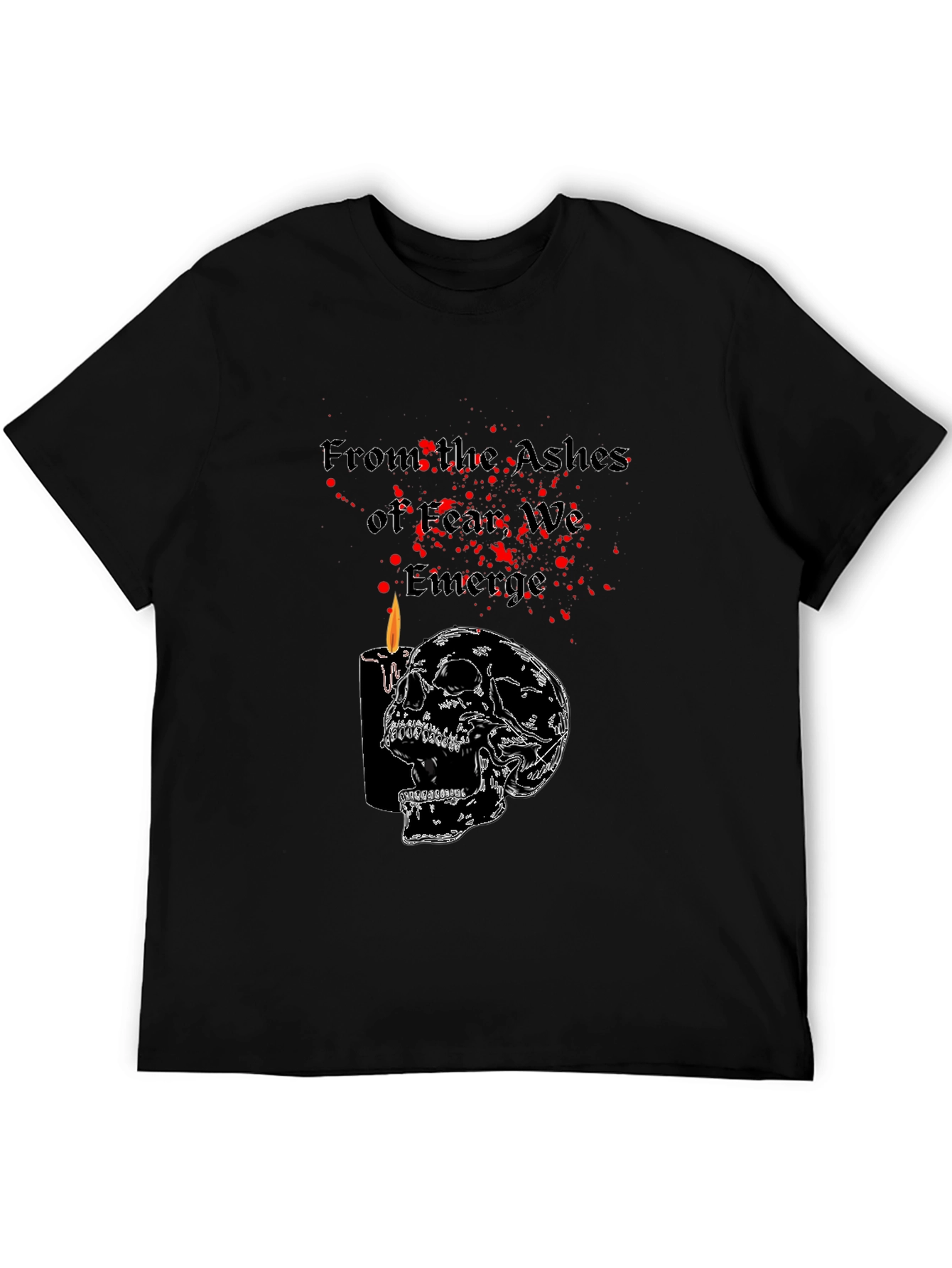 Fear Emerge Skull Candle Black T-Shirt