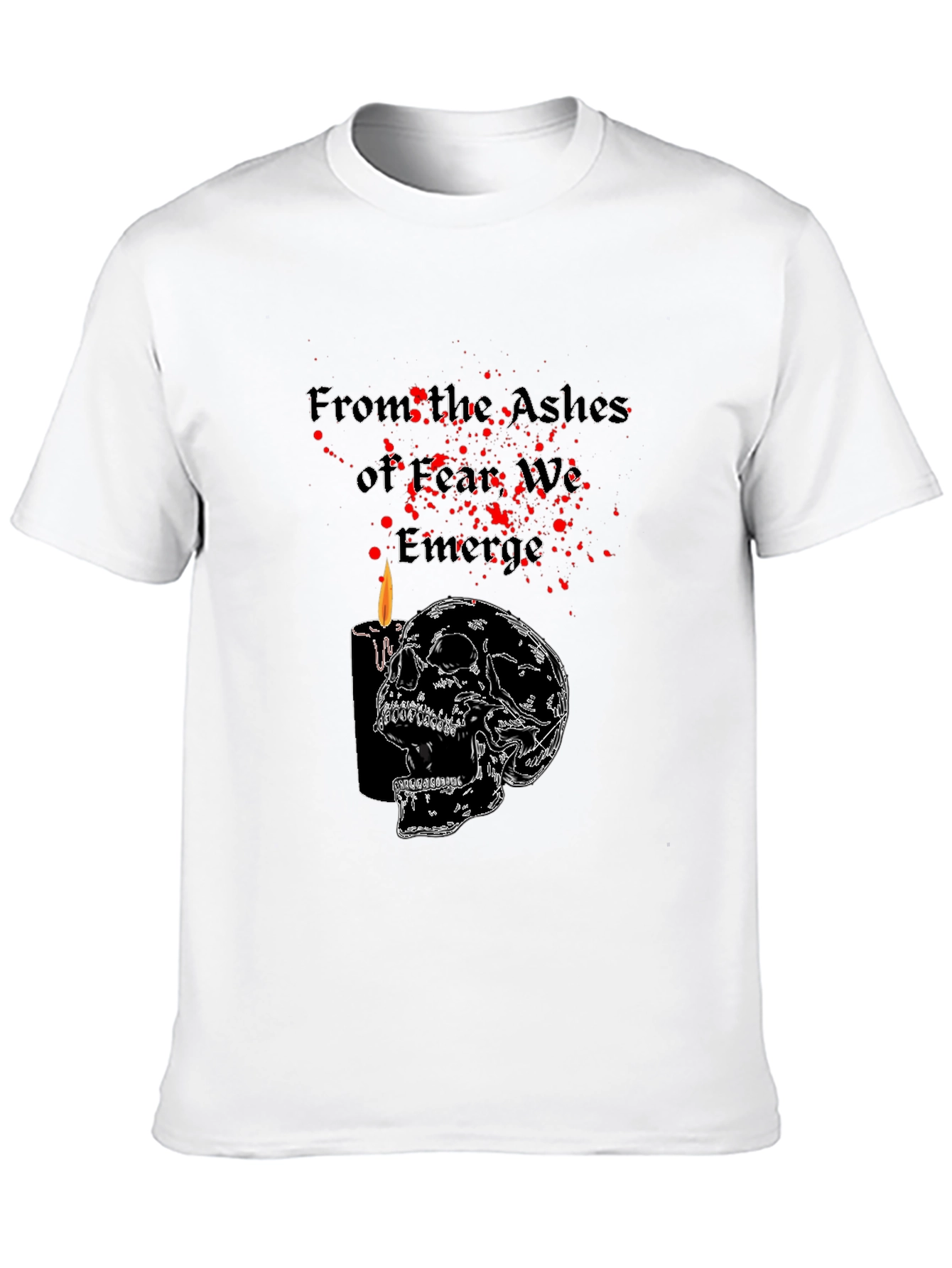 Fear Emerge Skull Candle Black T-Shirt