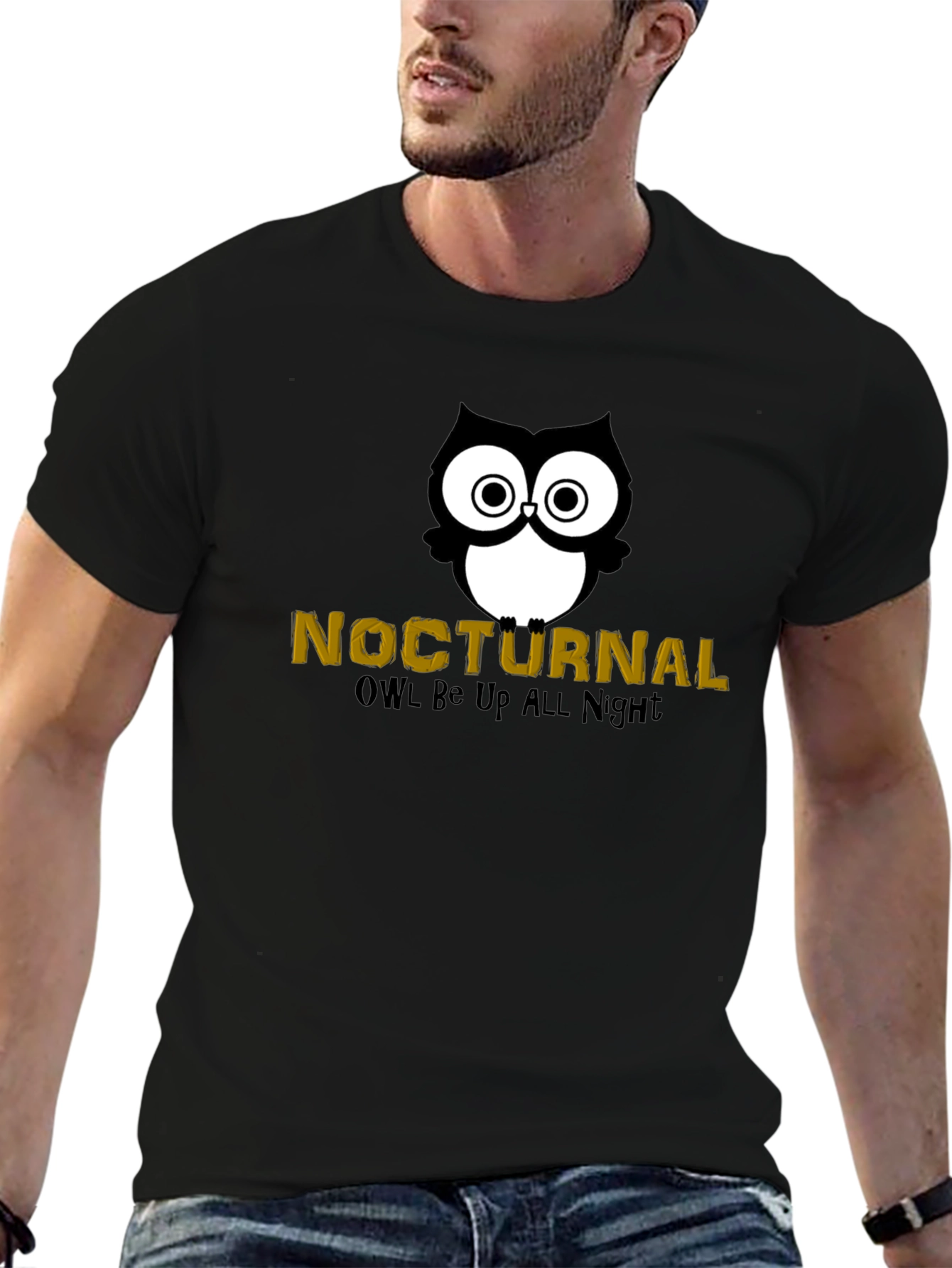 Nocturnal Owl Black T-Shirt