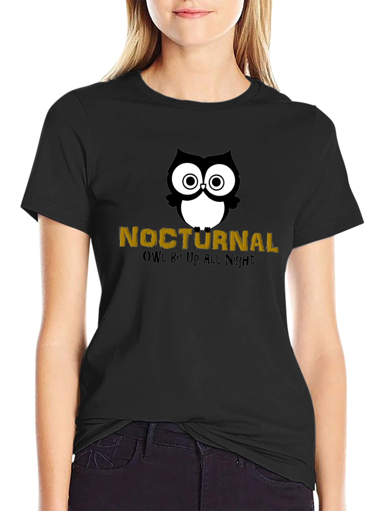 Nocturnal Owl Black T-Shirt