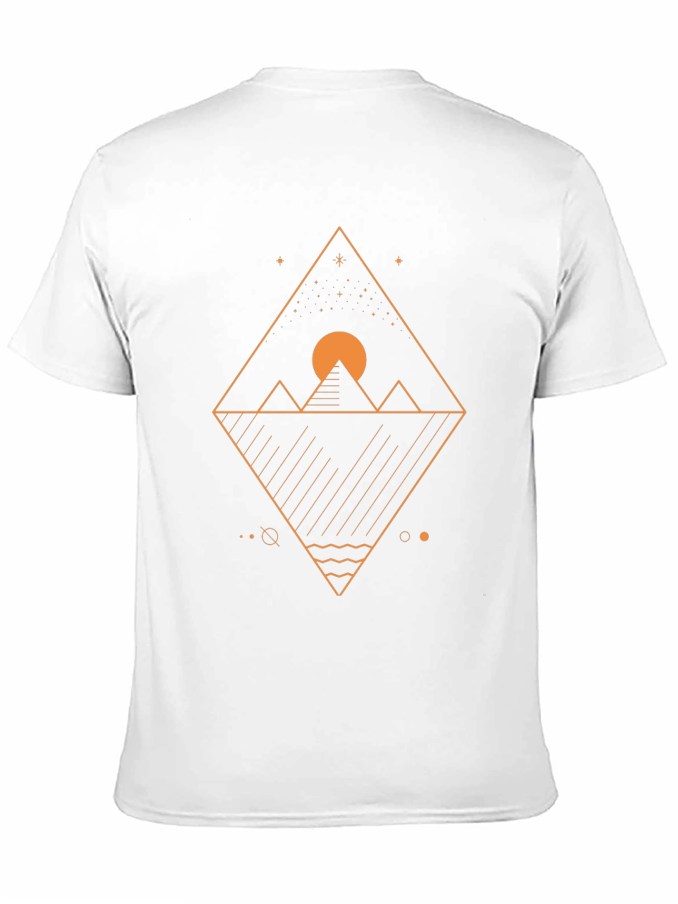 Geometric Pyramid Graphic Tee - Black