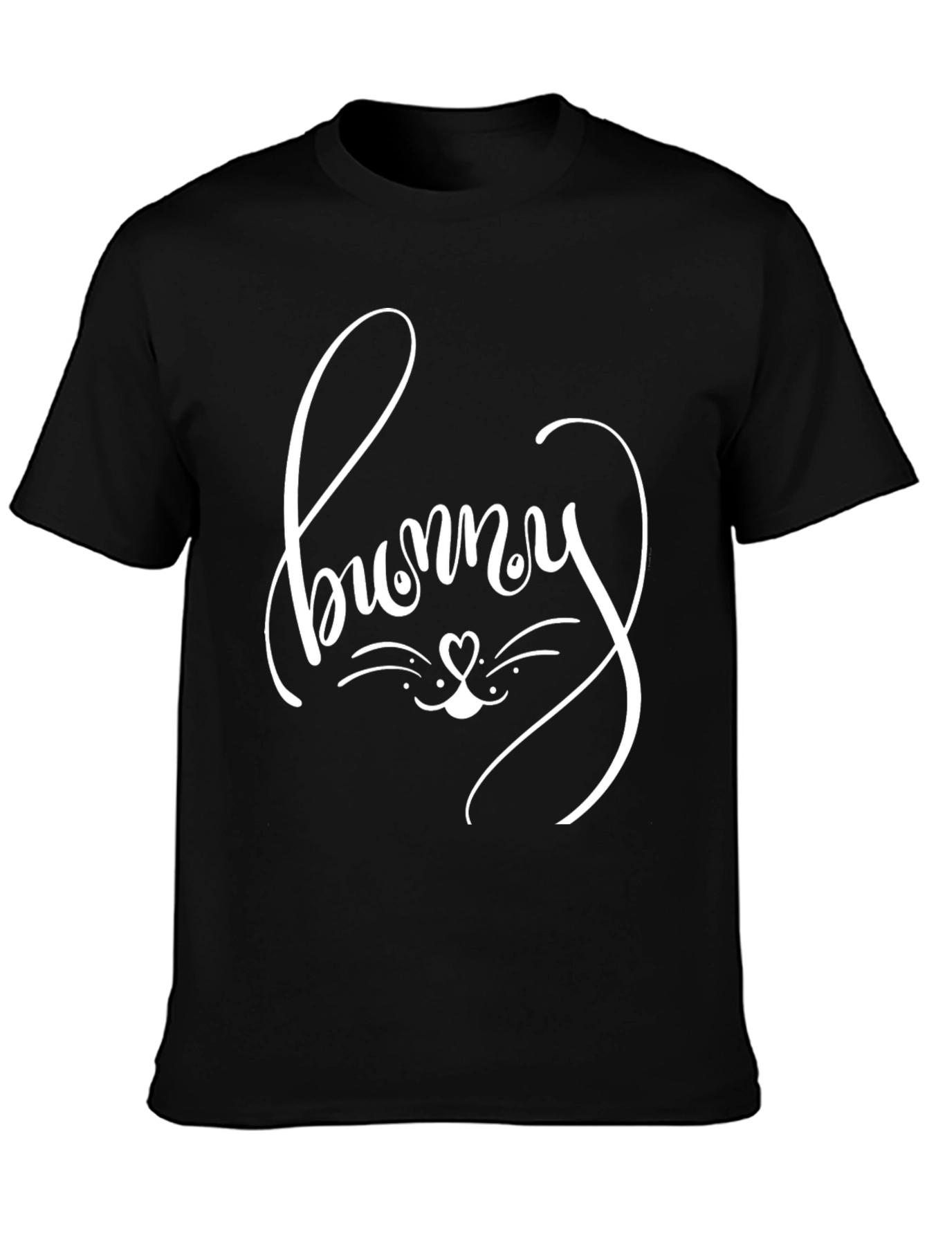 Bunny Graphic Tee - Black Cotton Blend