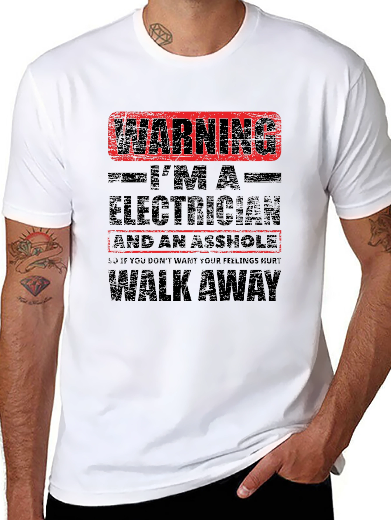 Warning Electrician T-Shirt: Funny Graphic Tee