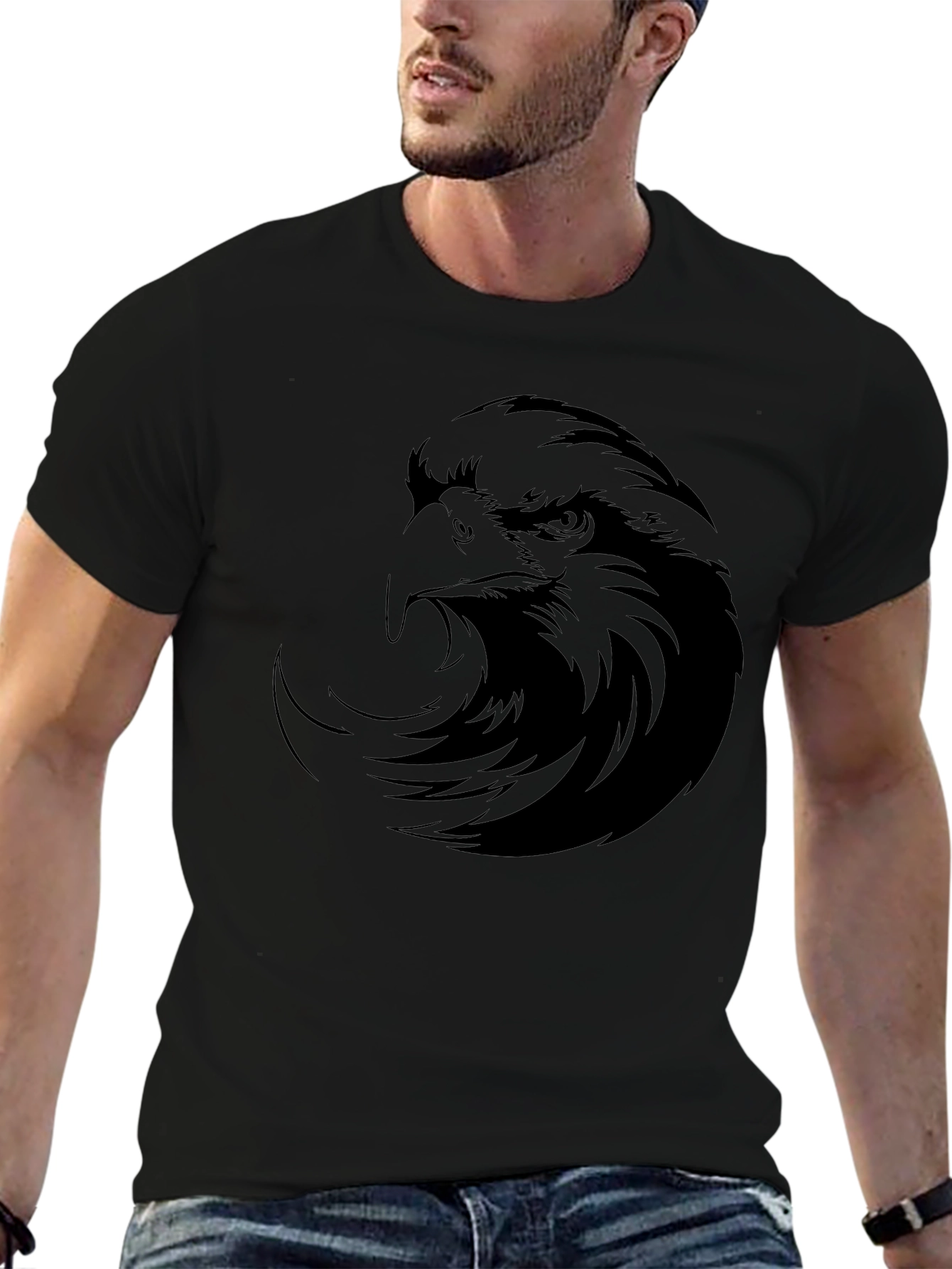 Black Eagle Graphic Tee - Mens Short Sleeve