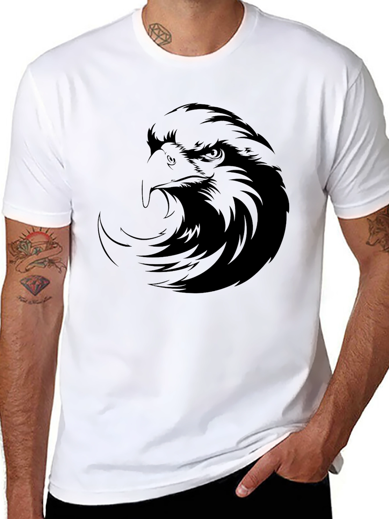Black Eagle Graphic Tee - Mens Short Sleeve