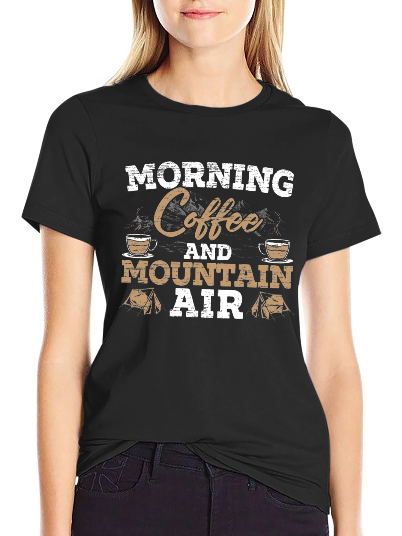 Morning Coffee and Mountain Air Graphic Tee