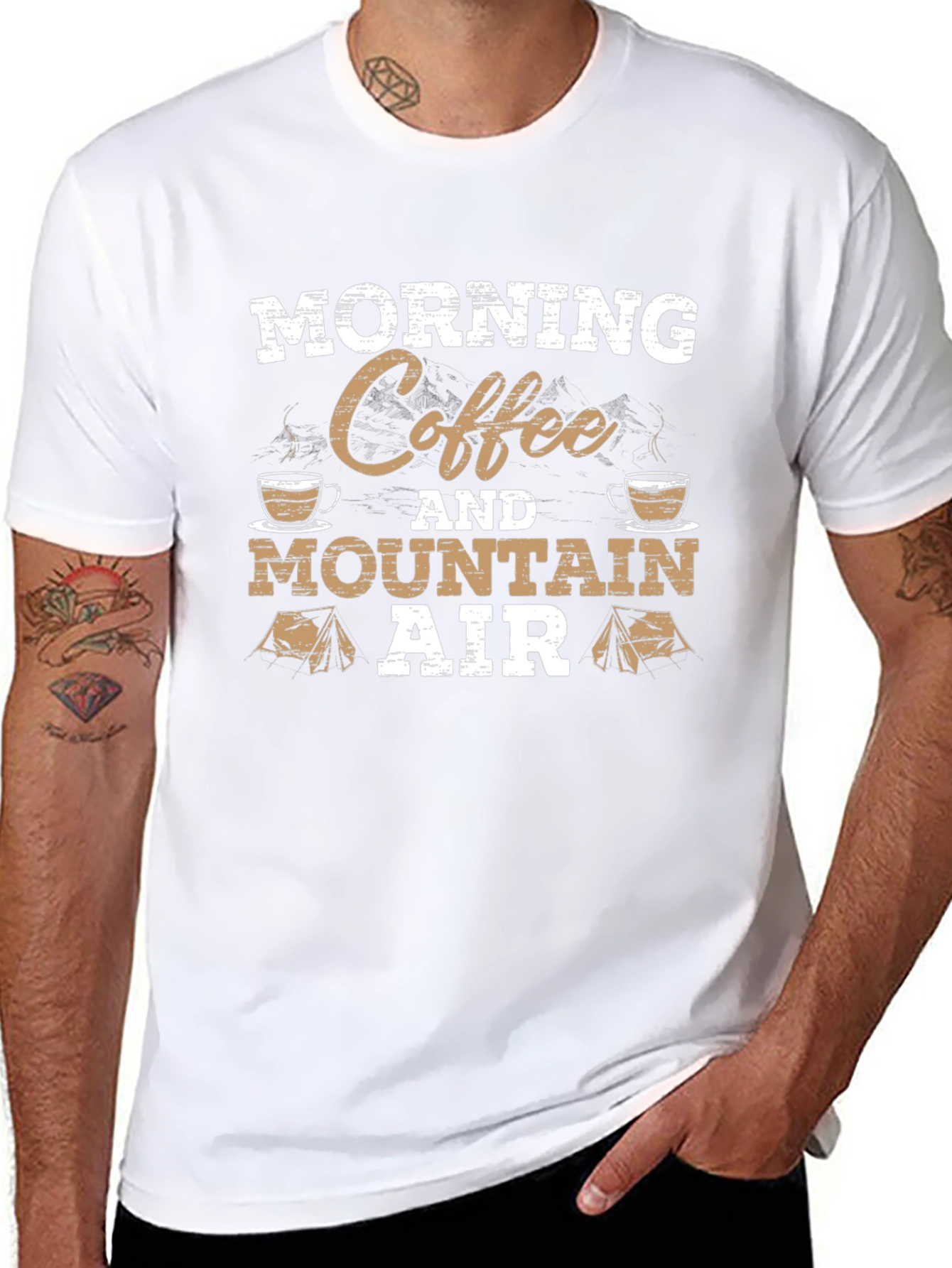 Morning Coffee and Mountain Air Graphic Tee