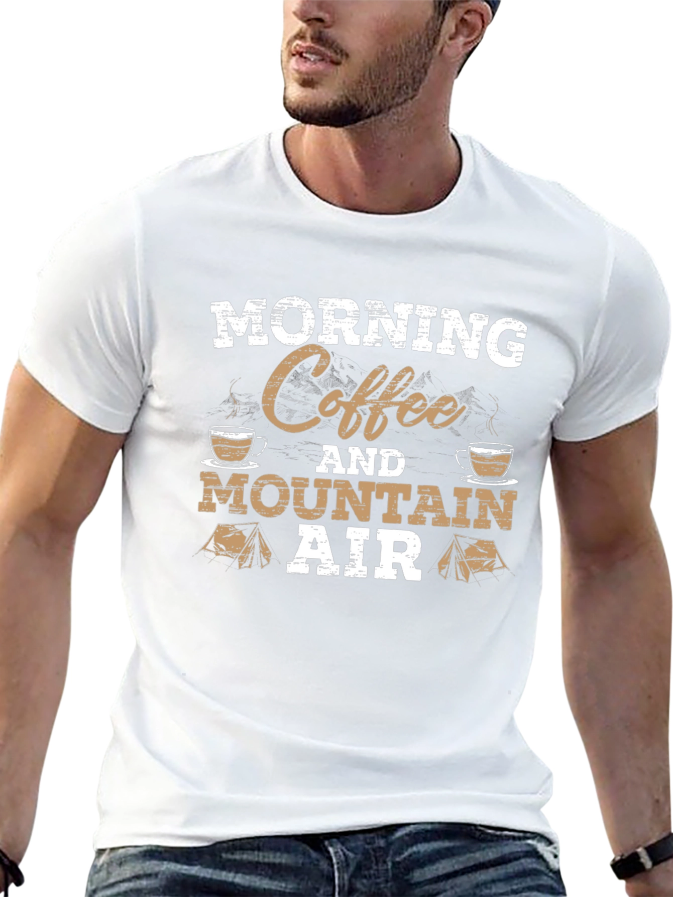 Morning Coffee and Mountain Air Graphic Tee