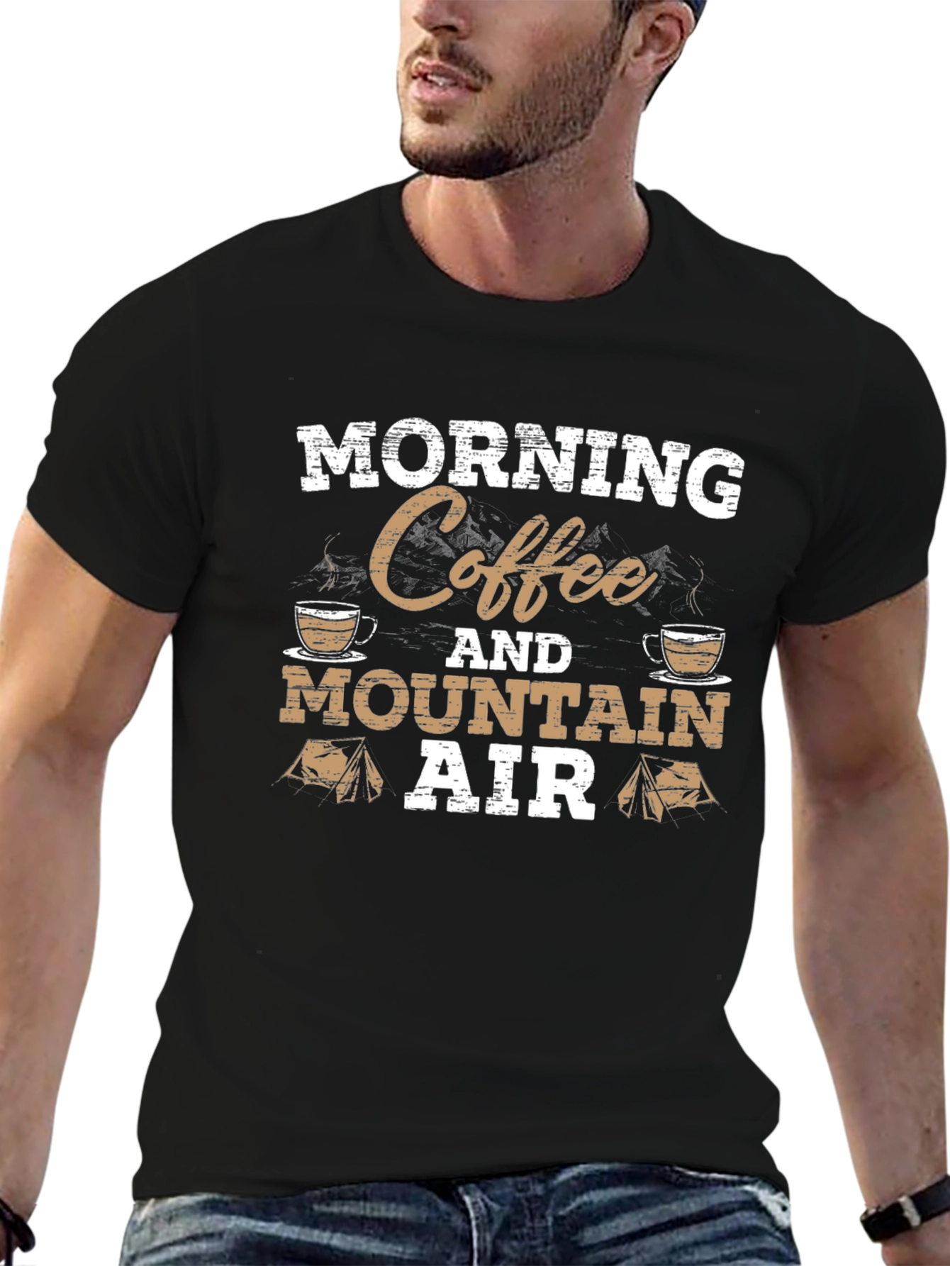 Morning Coffee and Mountain Air Graphic Tee