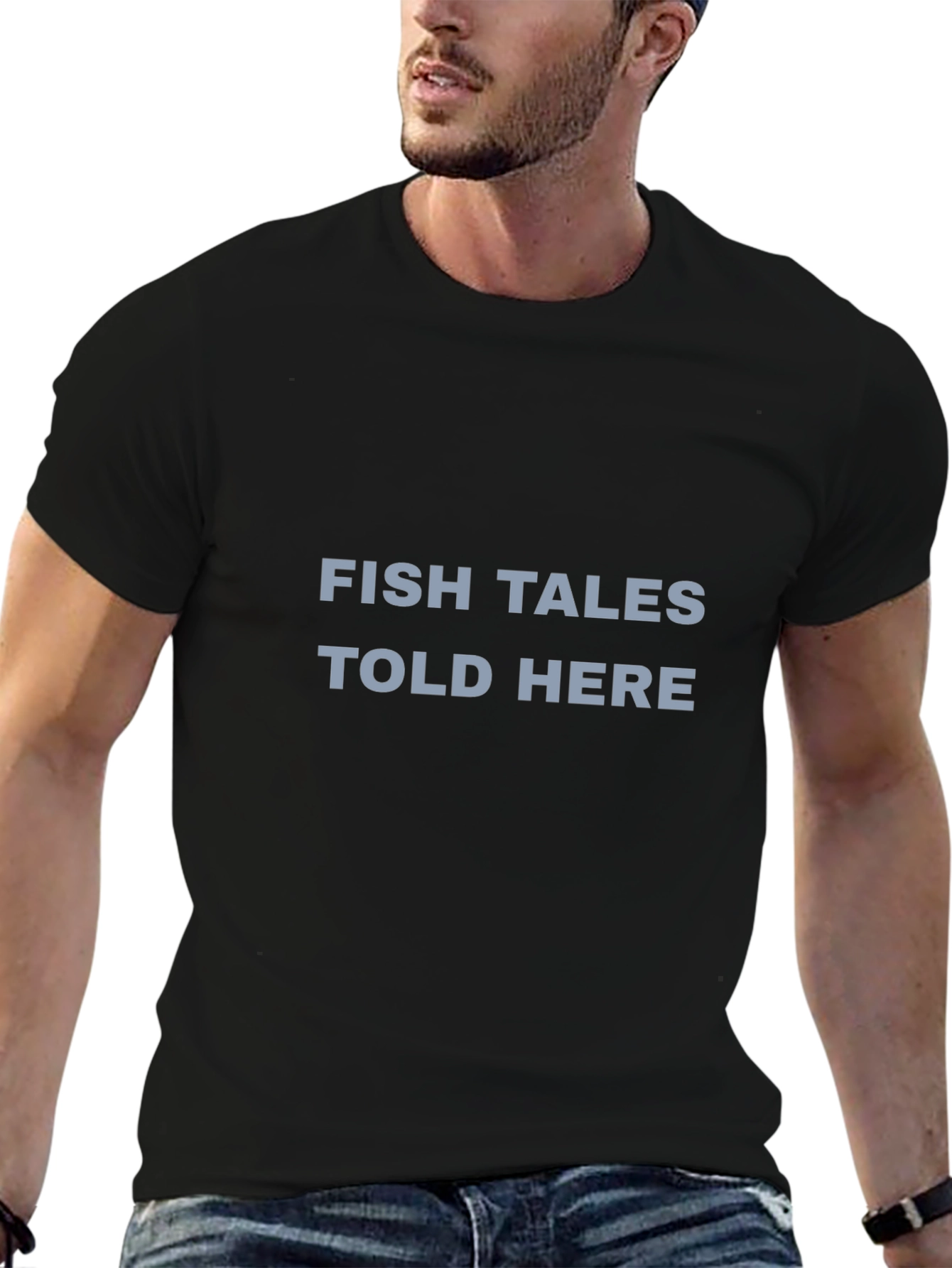 Fish Tales Told Here Graphic T-Shirt
