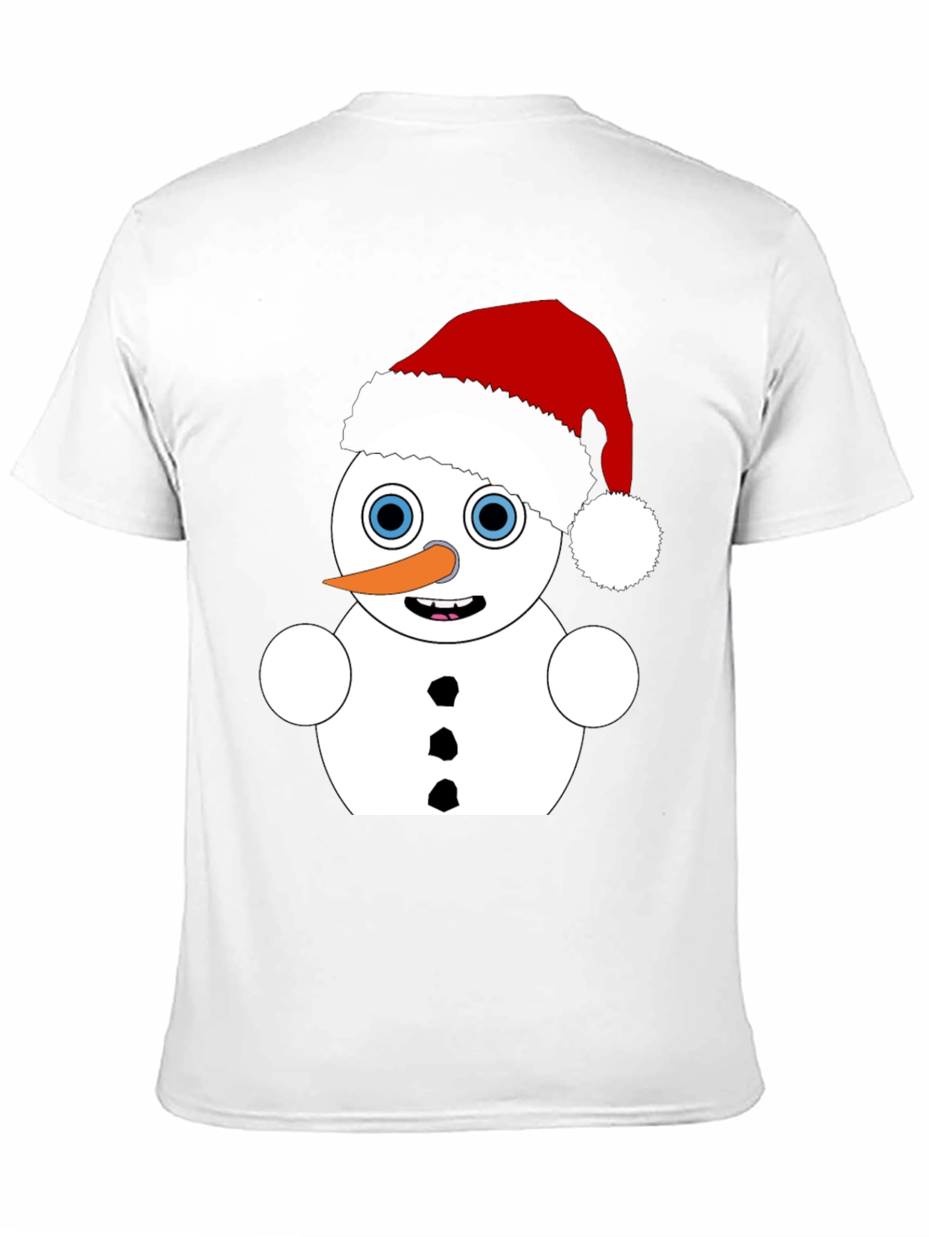 Festive Snowman Graphic Tee - Holiday Apparel