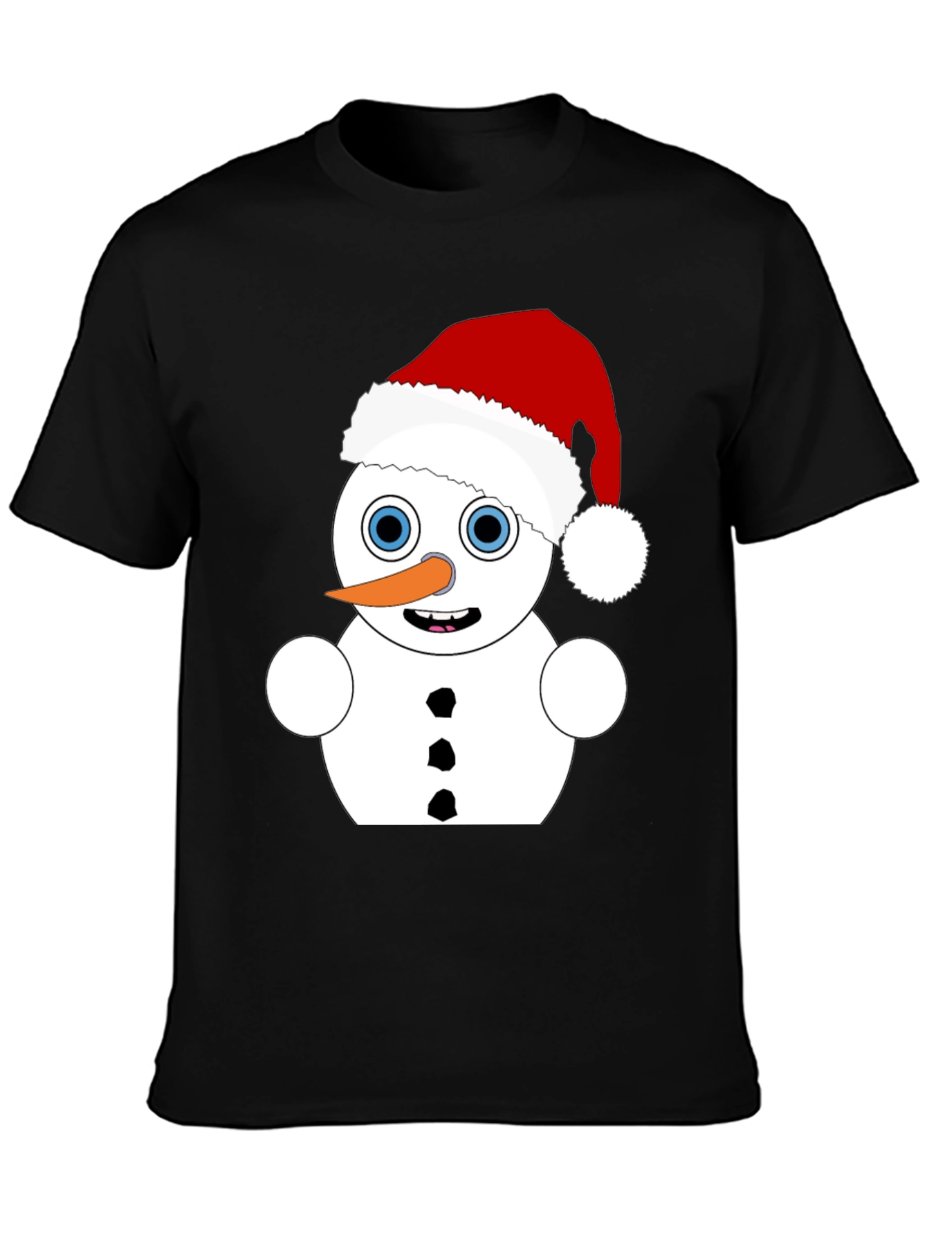 Festive Snowman Graphic Tee - Holiday Apparel