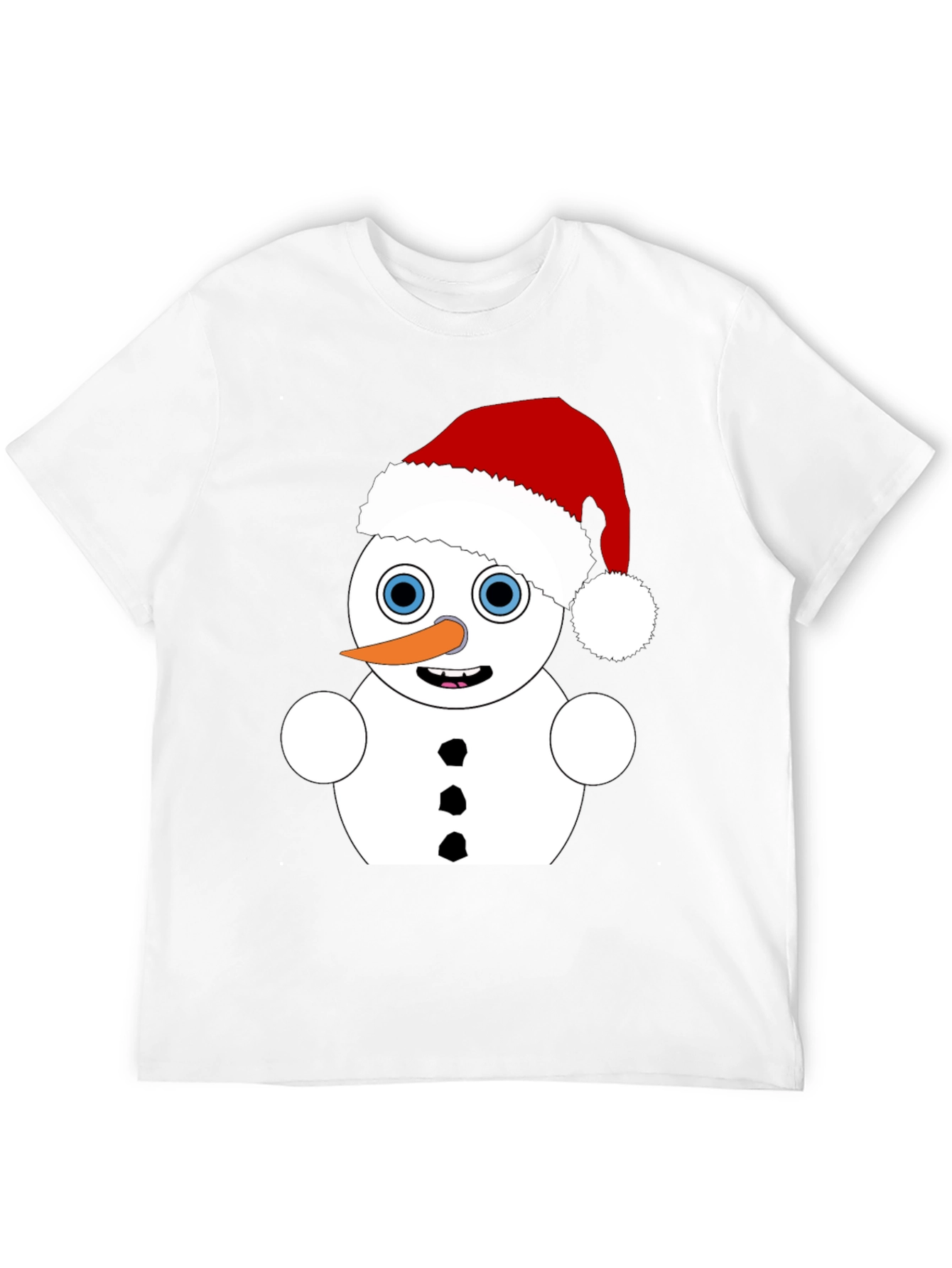 Festive Snowman Graphic Tee - Holiday Apparel
