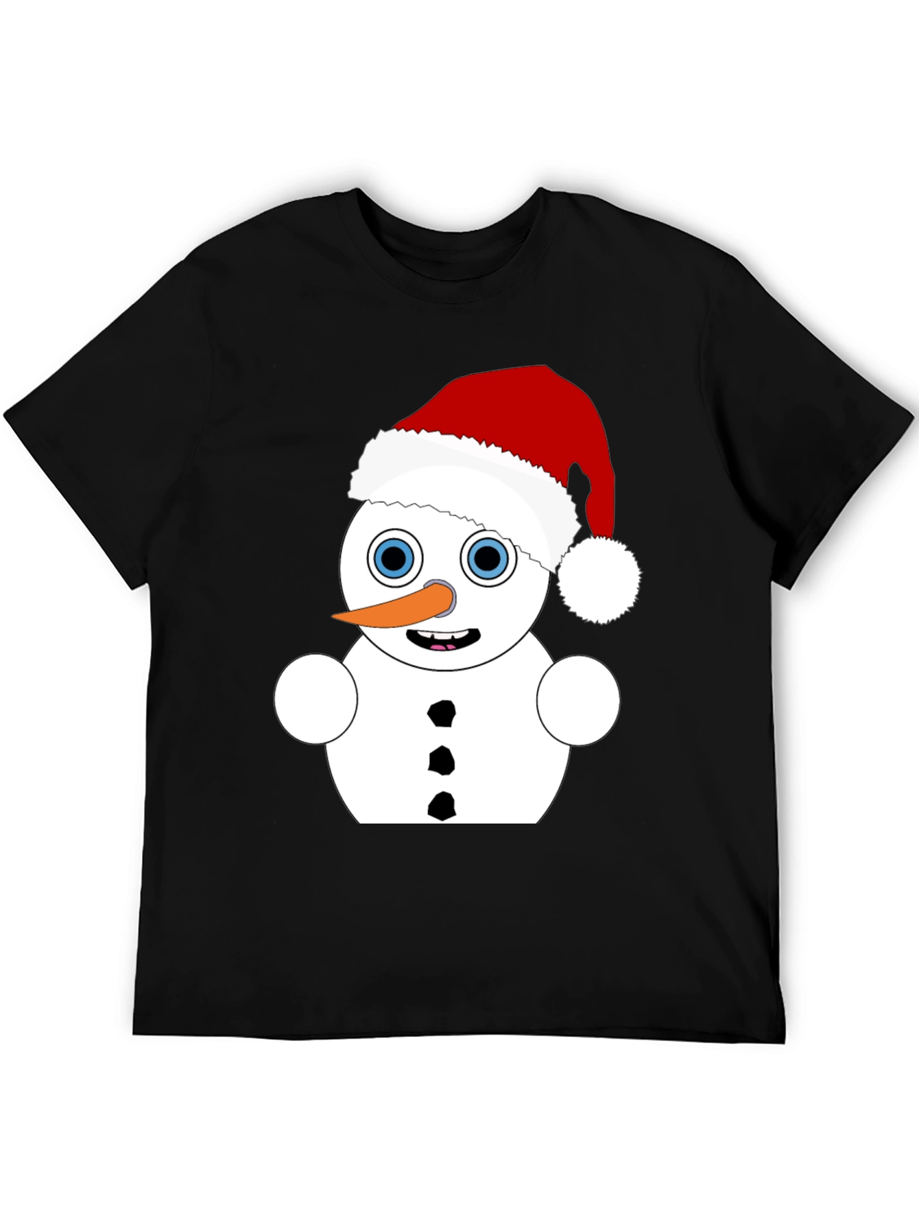 Festive Snowman Graphic Tee - Holiday Apparel