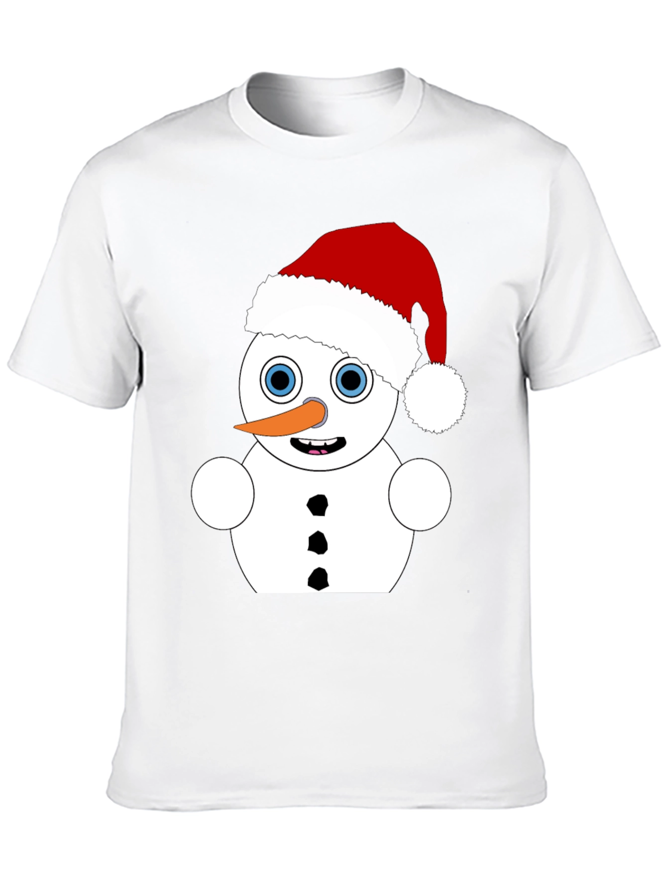 Festive Snowman Graphic Tee - Holiday Apparel