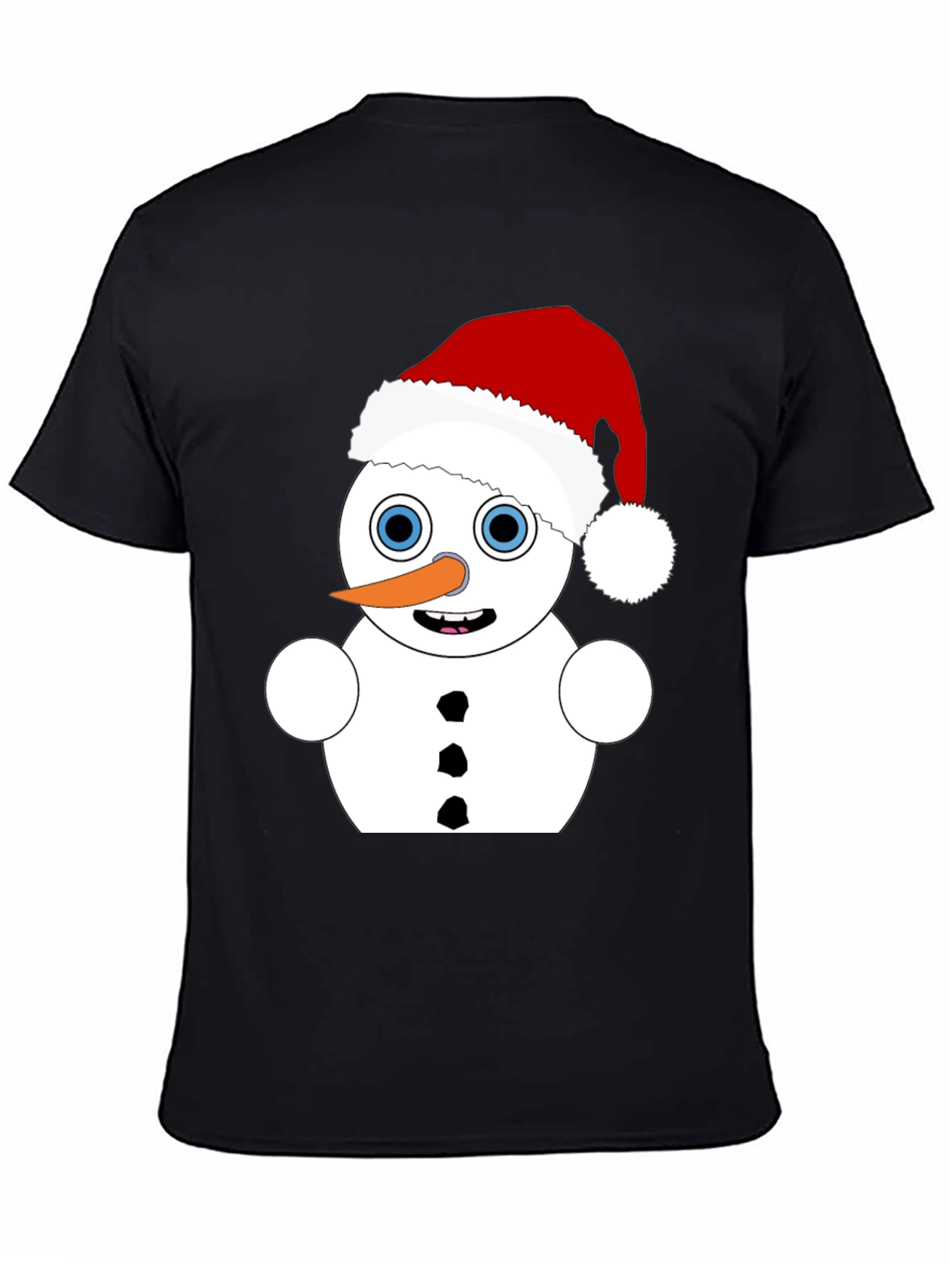 Festive Snowman Graphic Tee - Holiday Apparel