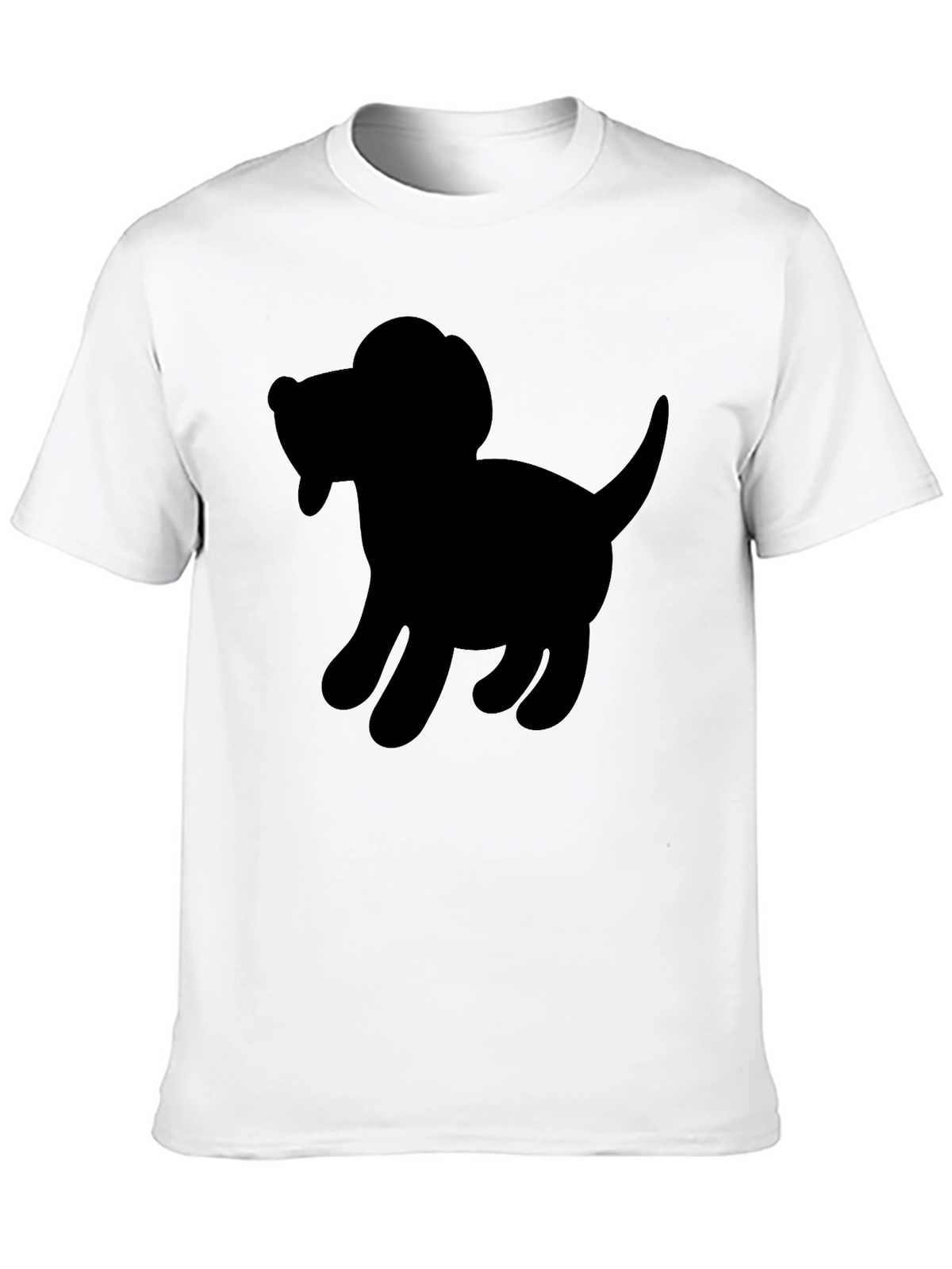 Dog Silhouette Black T-Shirt - Unisex