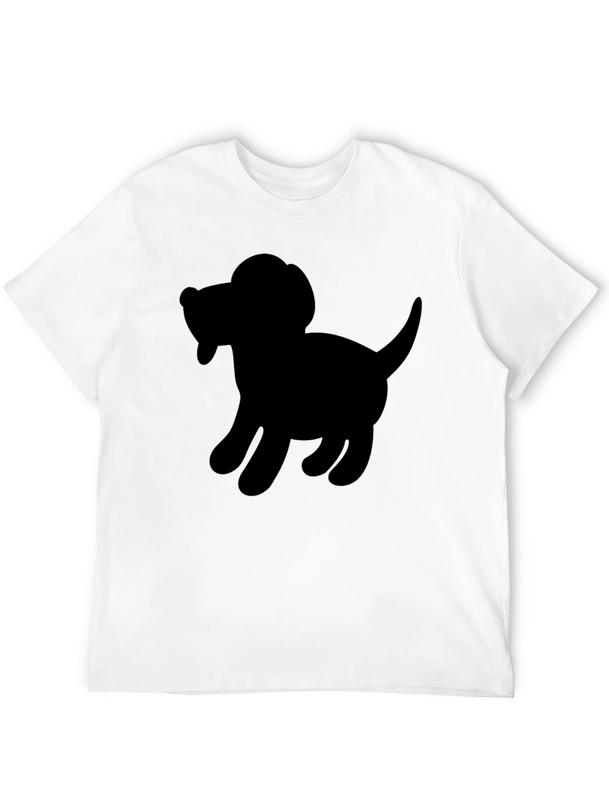 Dog Silhouette Black T-Shirt - Unisex
