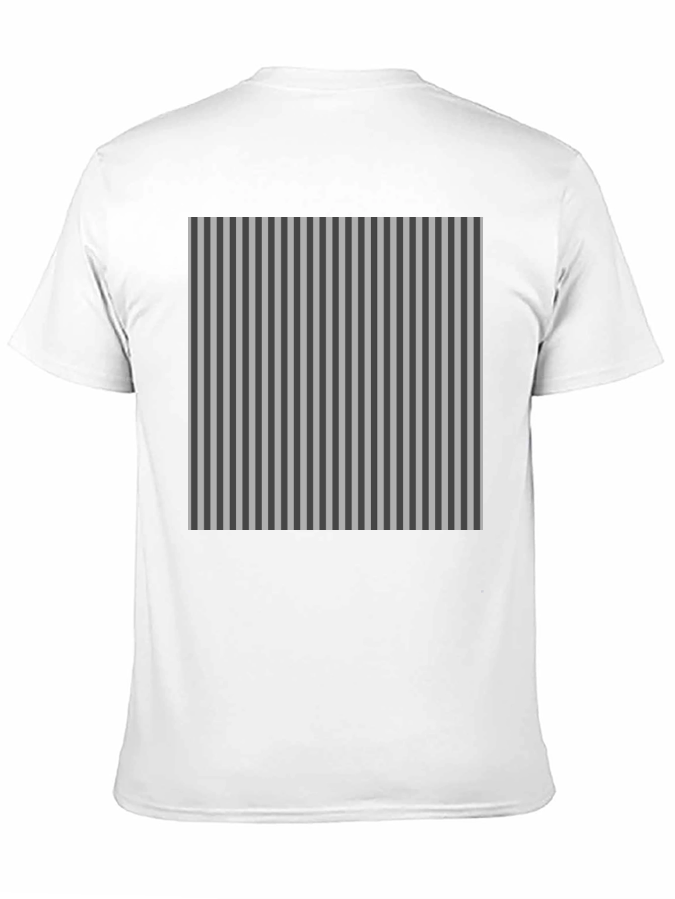 Striped Pattern Black T-Shirt