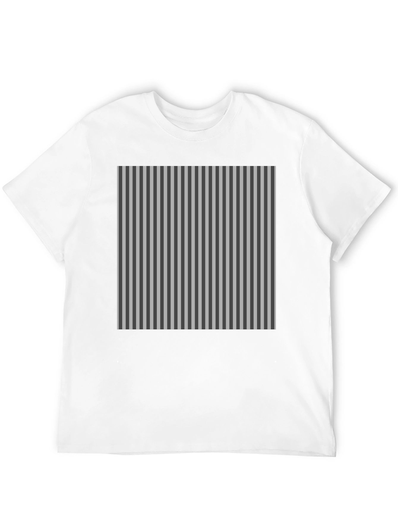 Striped Pattern Black T-Shirt