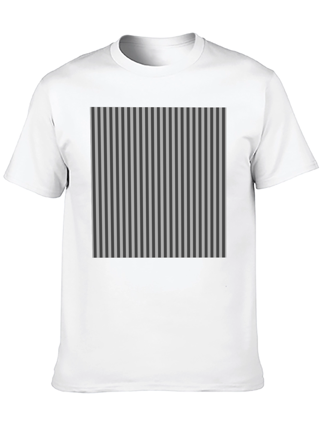Striped Pattern Black T-Shirt