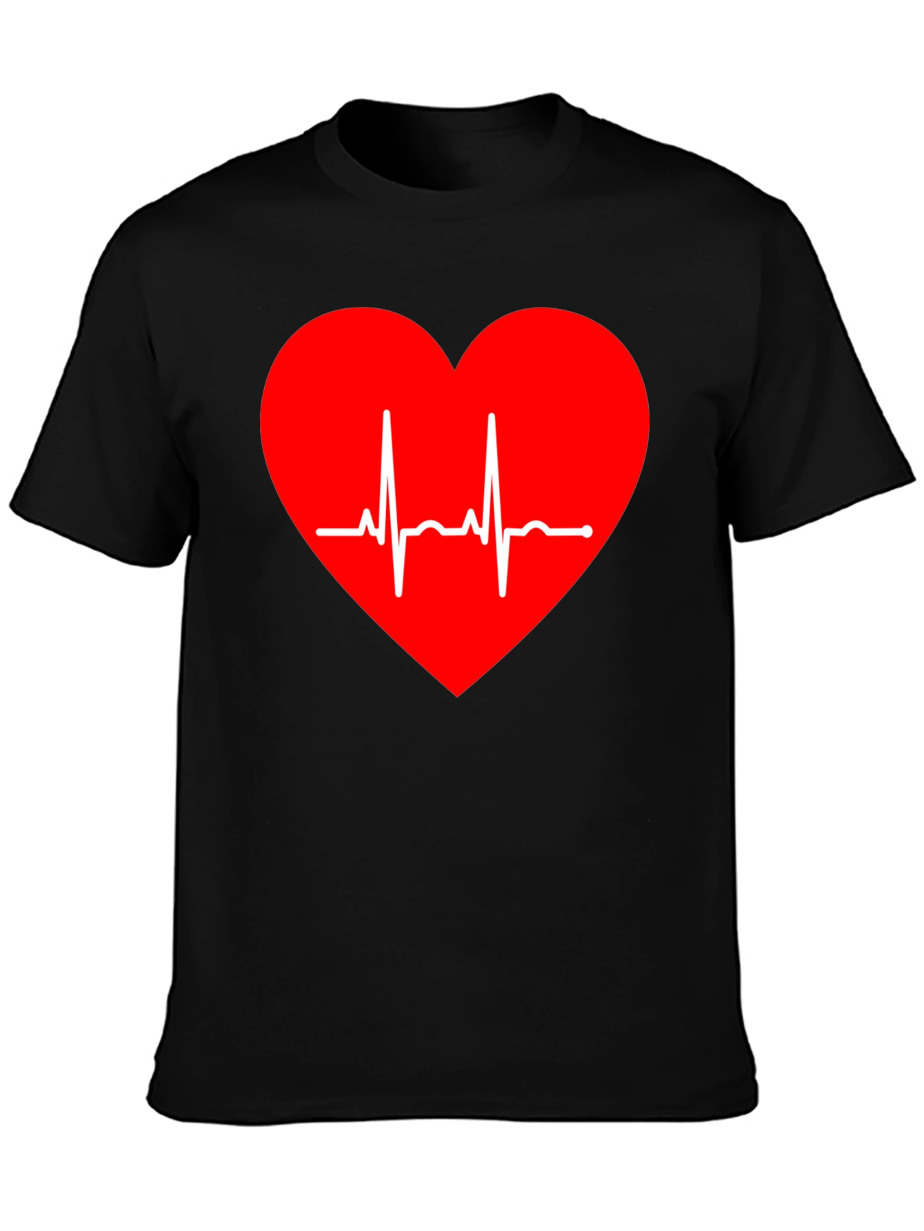 Heartbeat Heart Tee - Stylish Graphic T-Shirt
