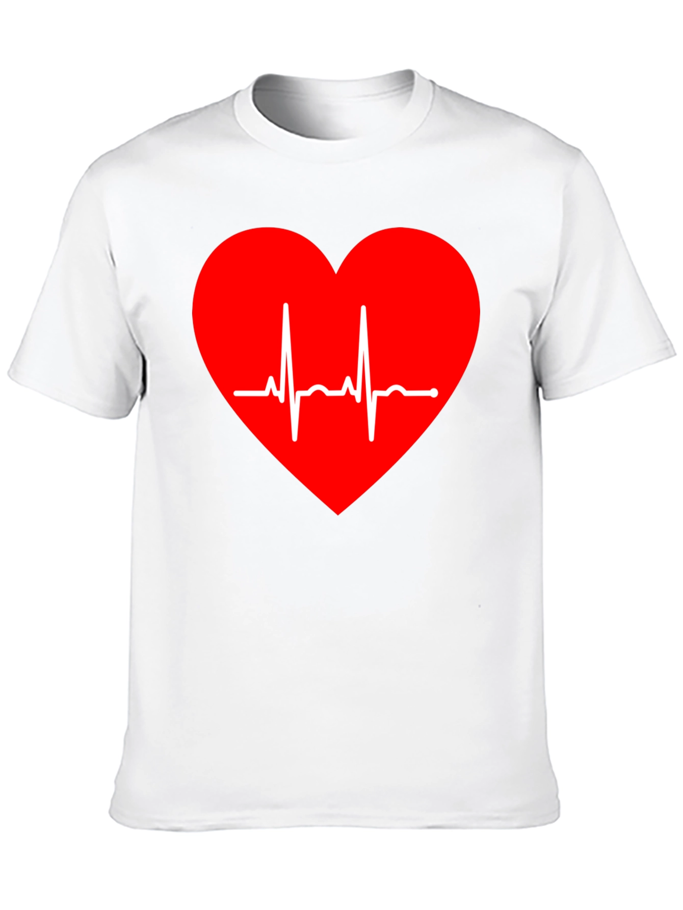 Heartbeat Heart Tee - Stylish Graphic T-Shirt