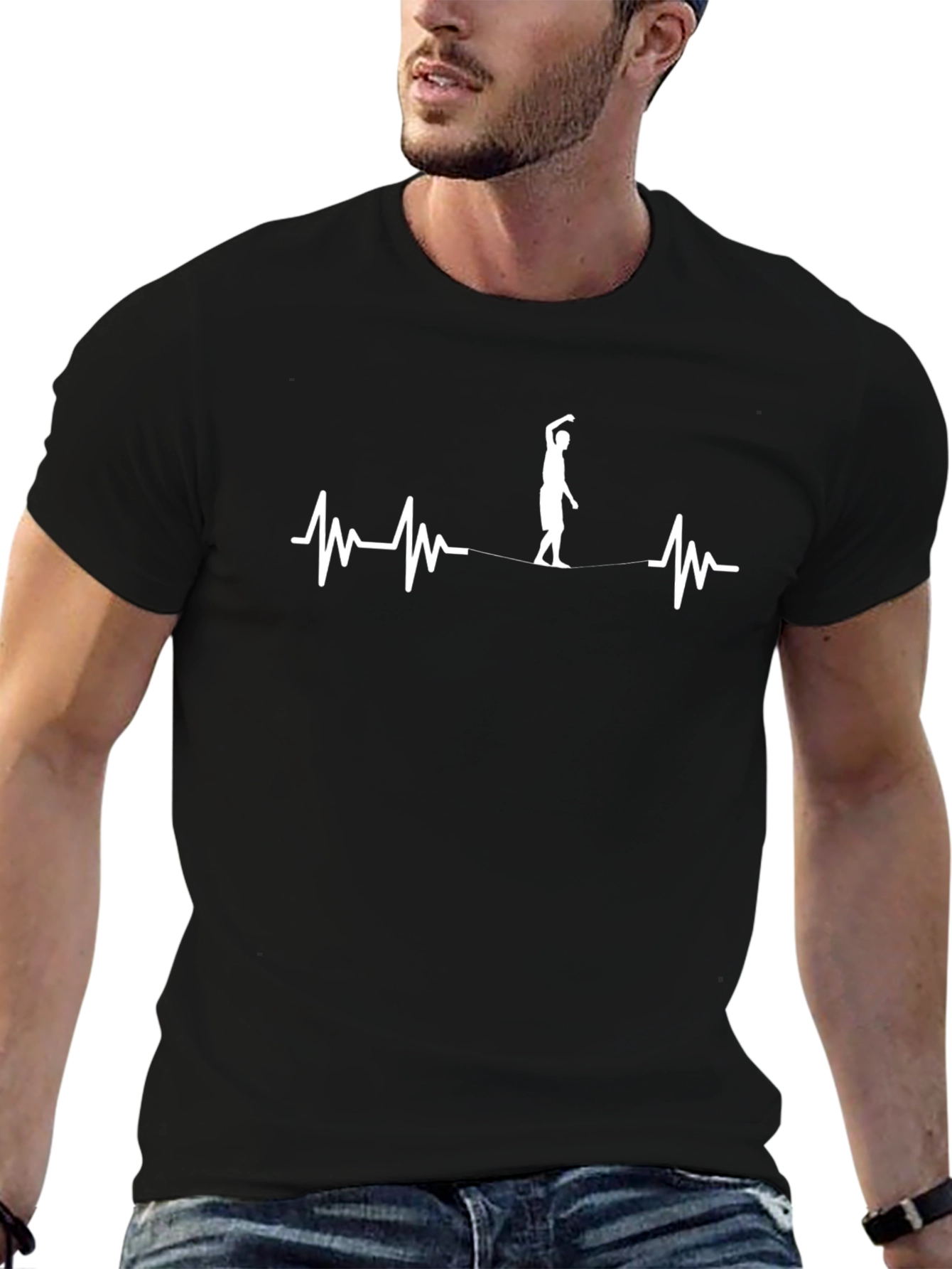Slackline Heartbeat T-Shirt - Balance & Adventure