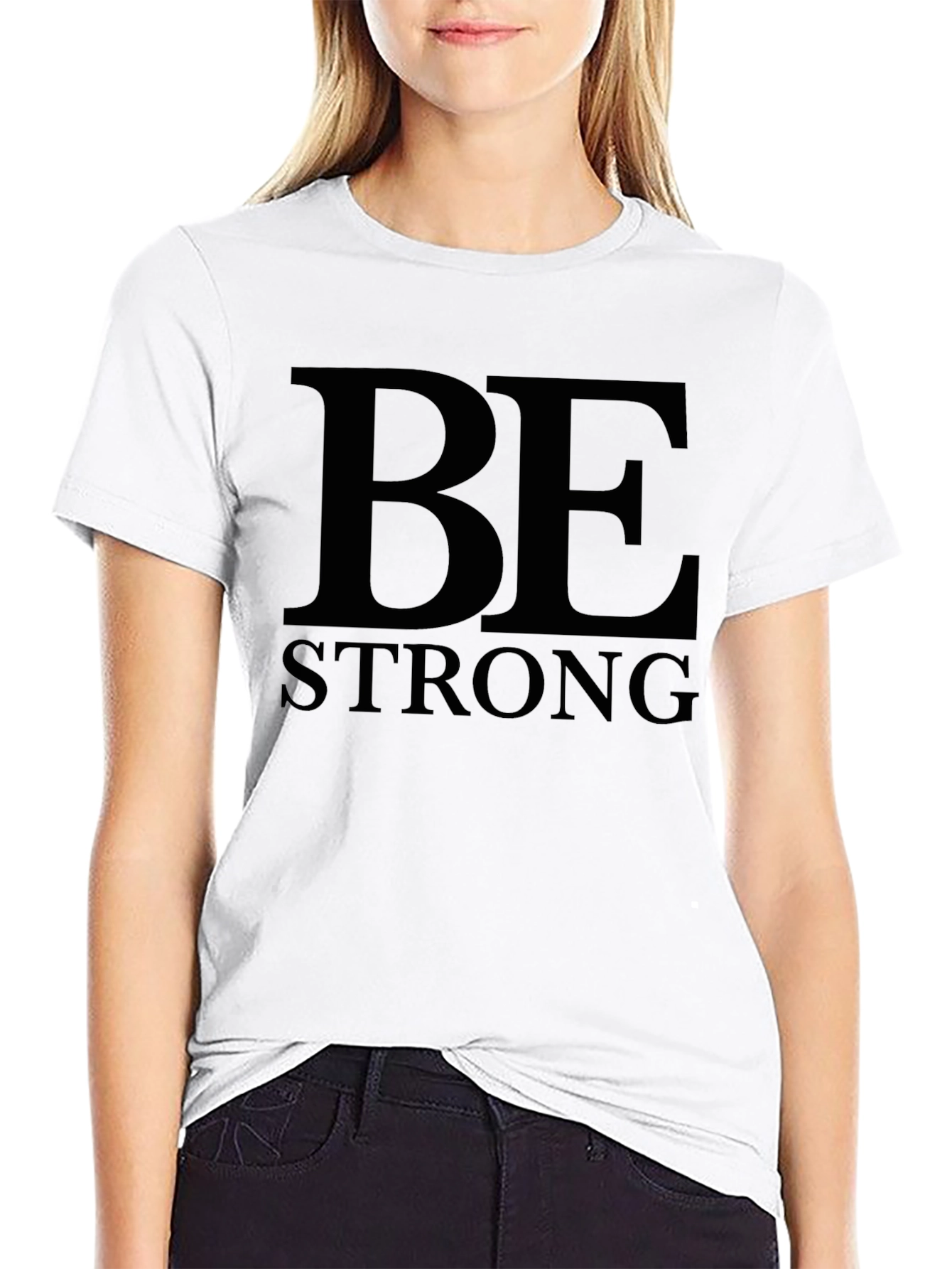 Be Strong Graphic Tee - Mens Black T-Shirt