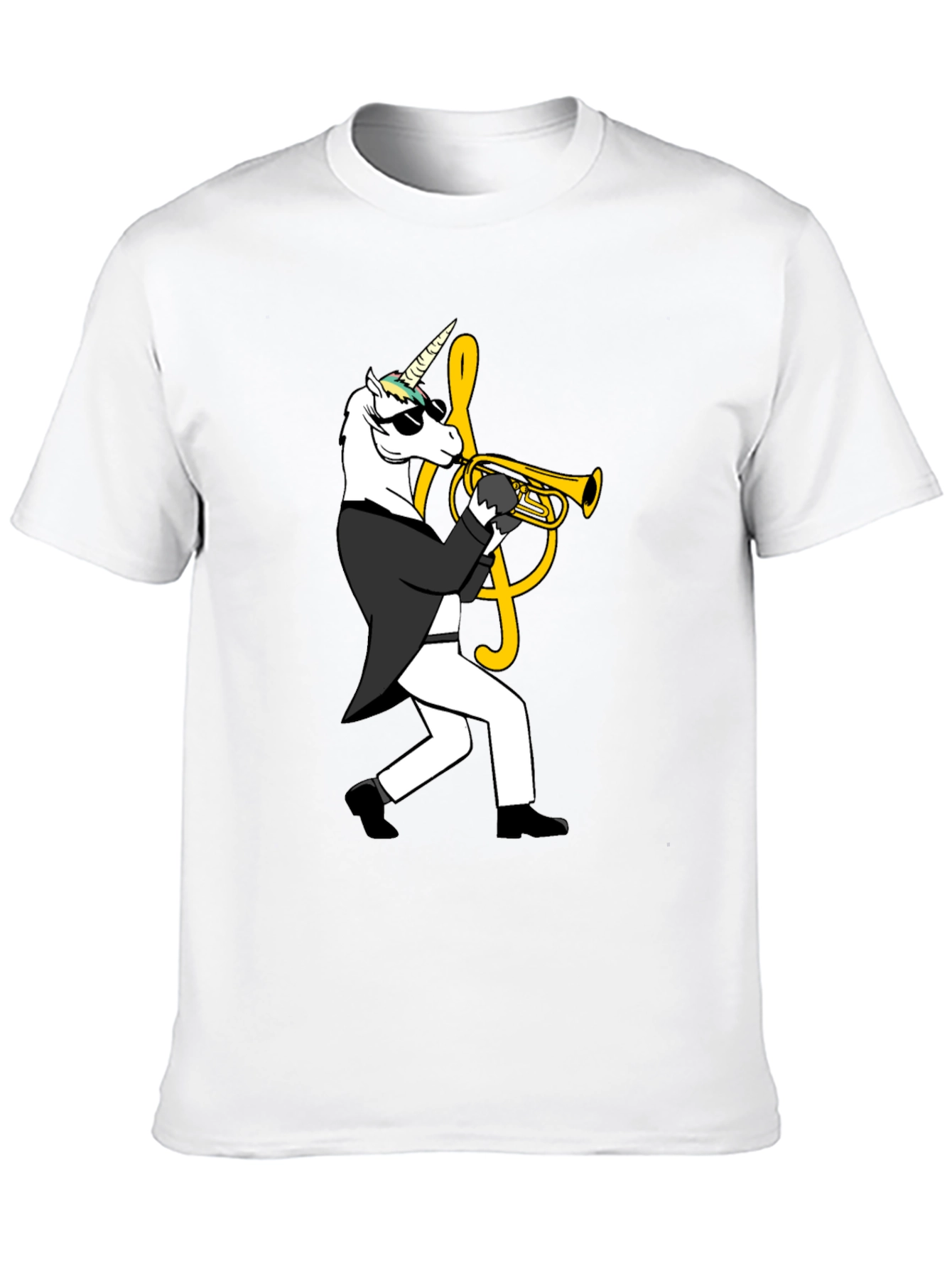 Unicorn Trumpet Player Graphic Tee