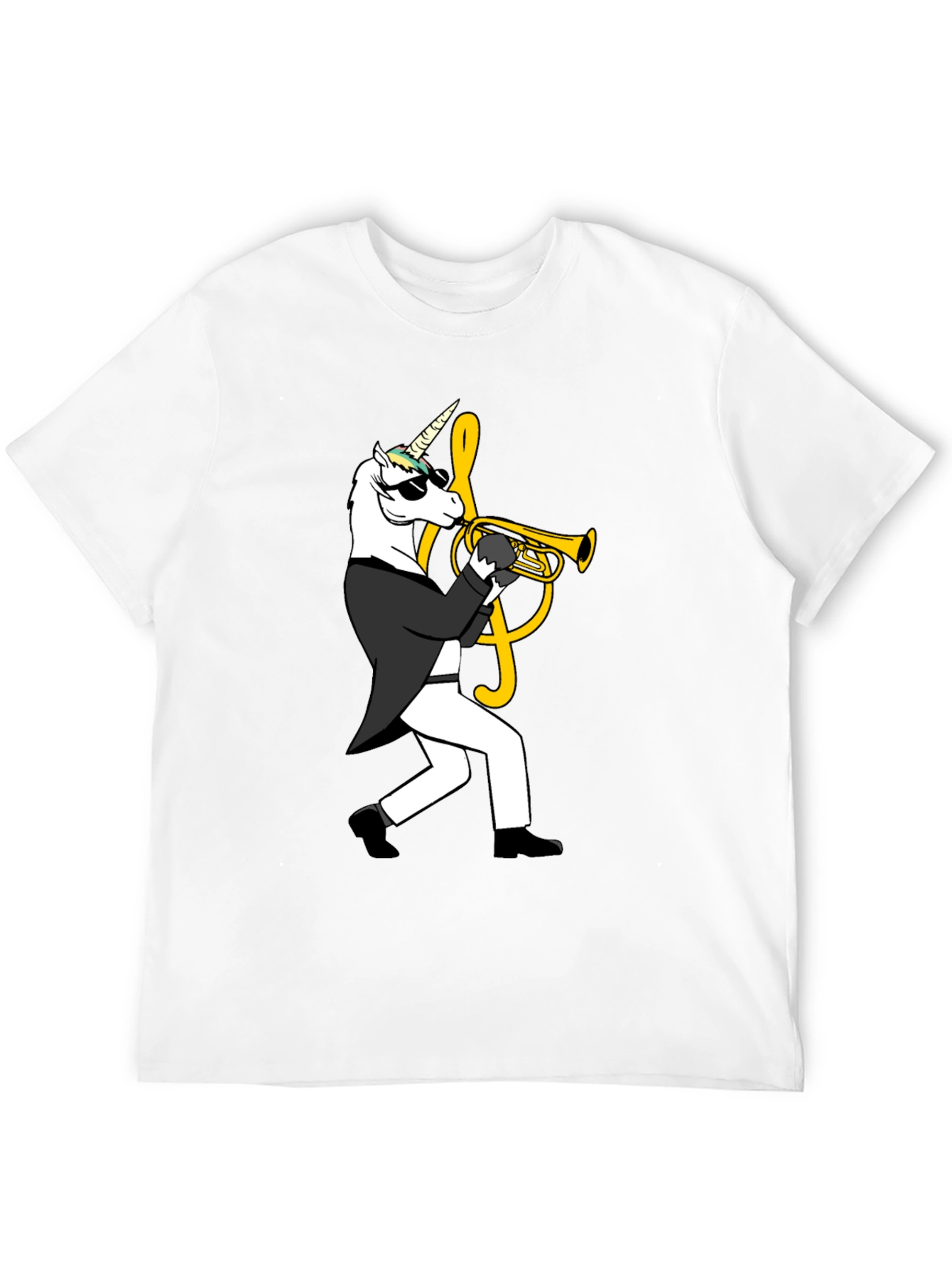 Unicorn Trumpet Player Graphic Tee