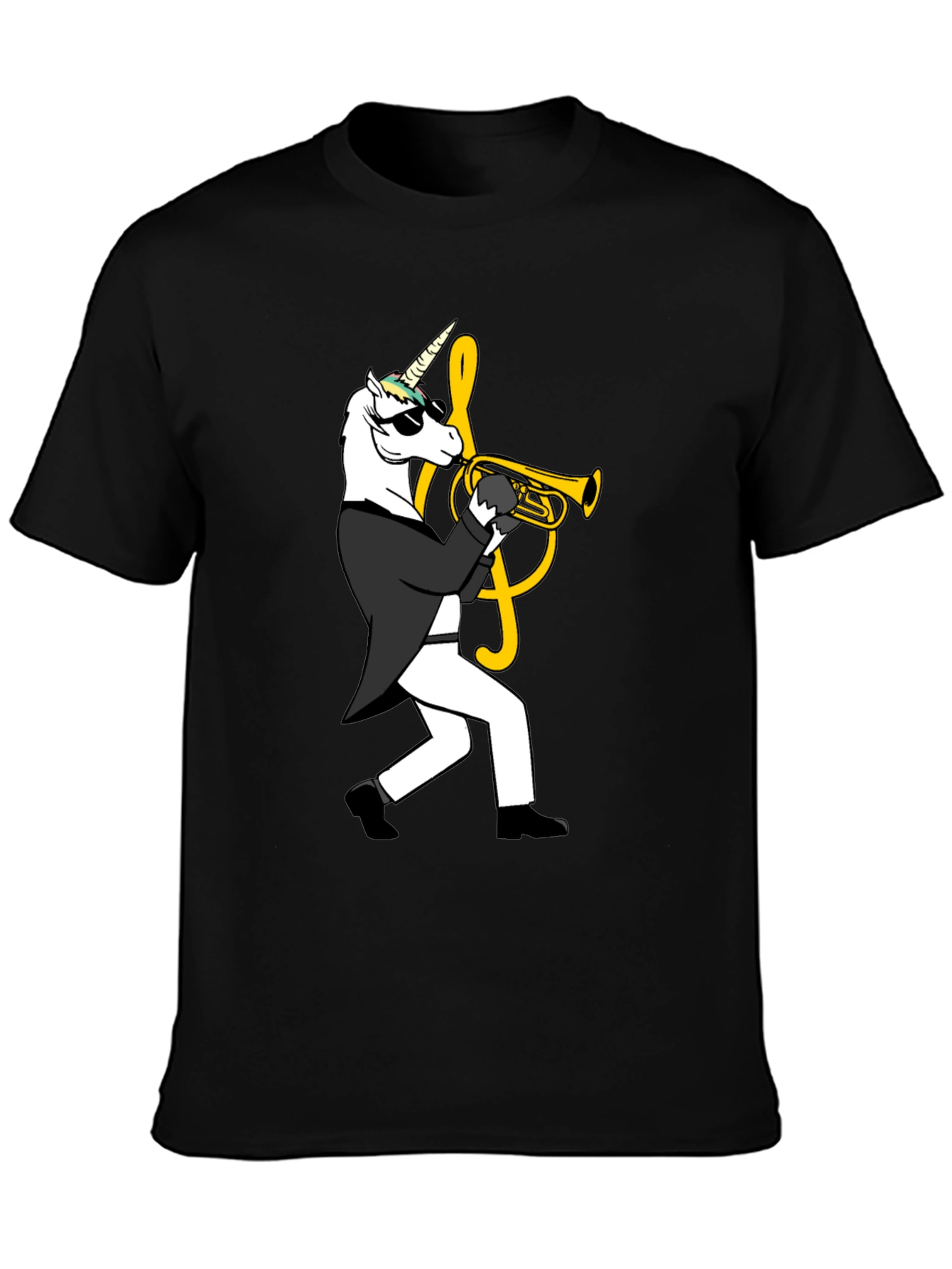 Unicorn Trumpet Player Graphic Tee