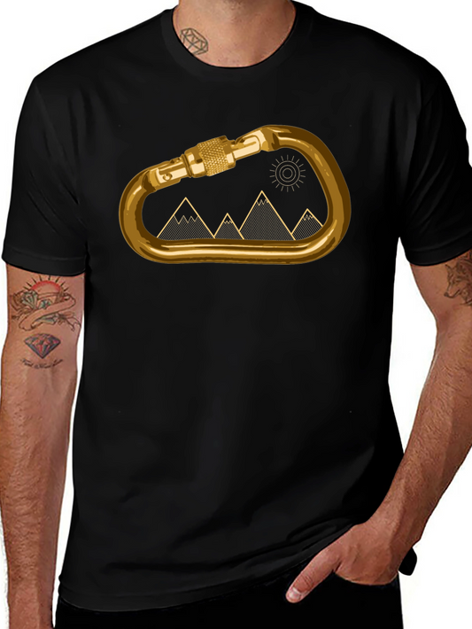 Climbing Carabiner Mountain Graphic Tee