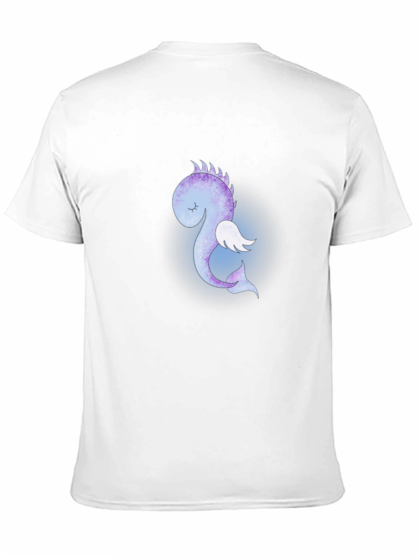 Cute Flying Sea Dragon Graphic Tee - Black