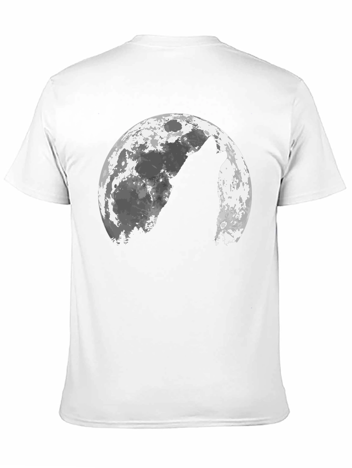 Wolf Moon Graphic T-Shirt - Mens Black Tee