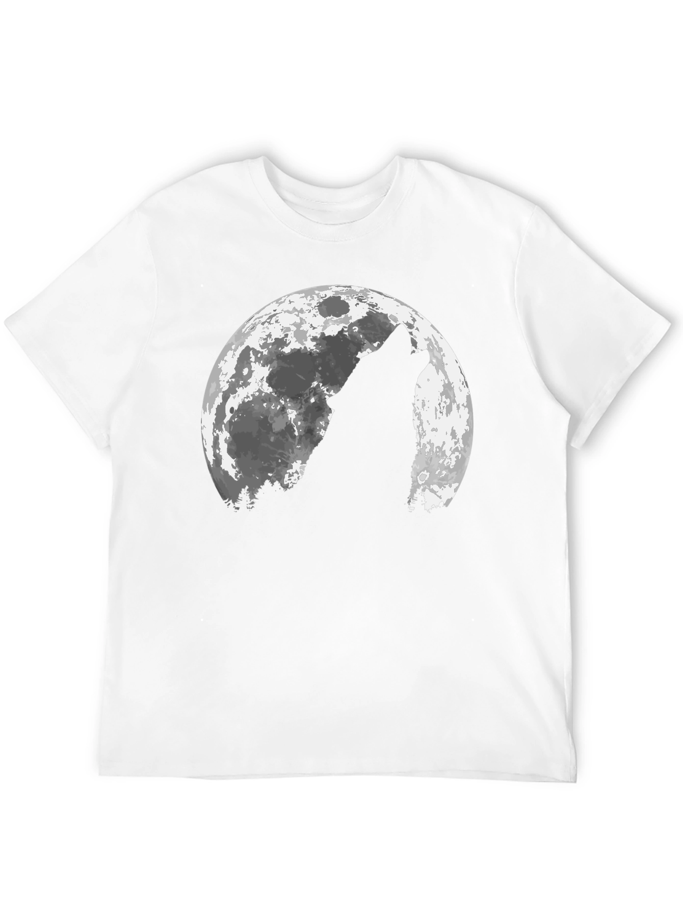 Wolf Moon Graphic T-Shirt - Mens Black Tee