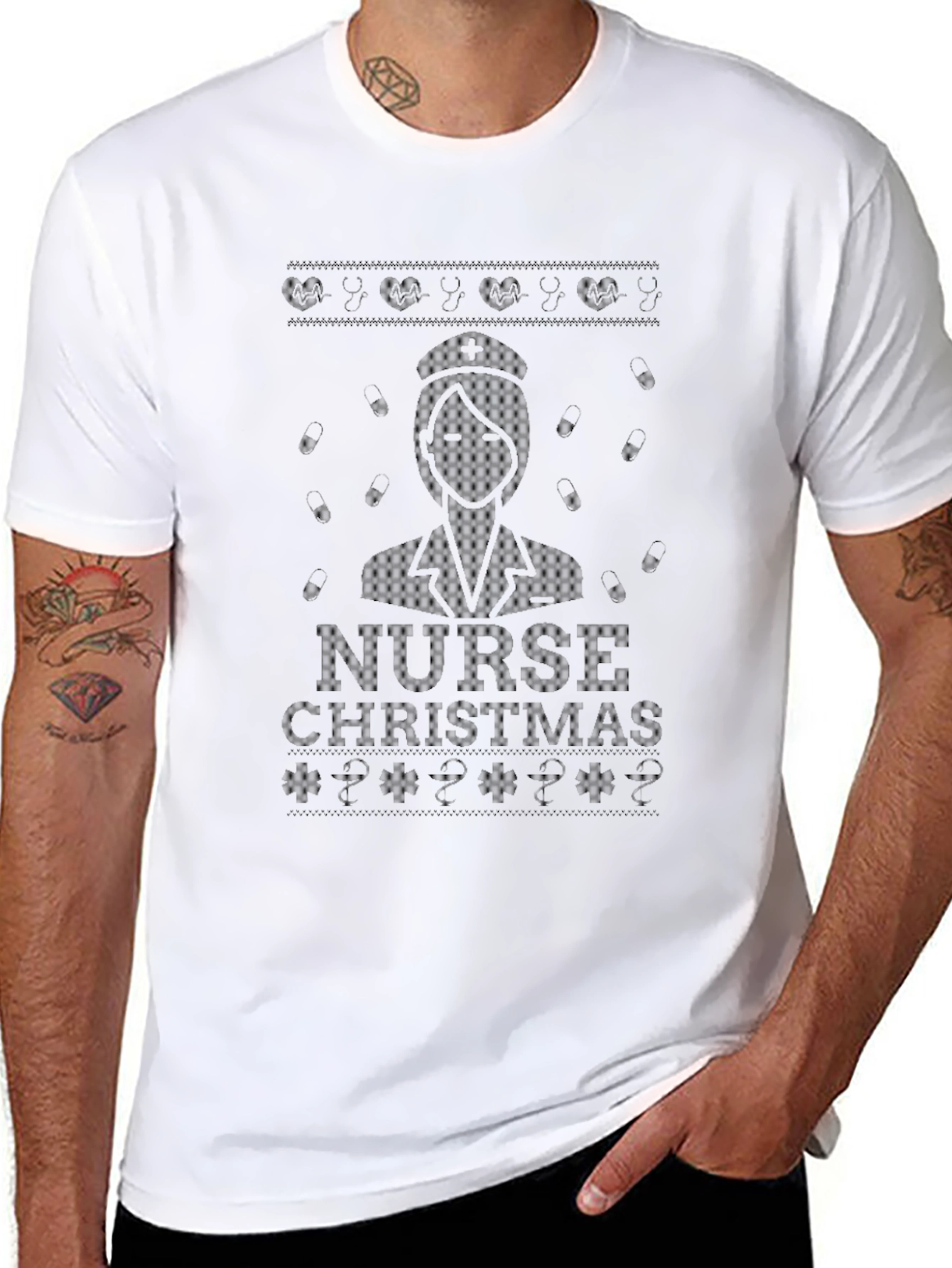 Nurse Christmas T-Shirt - Holiday Apparel