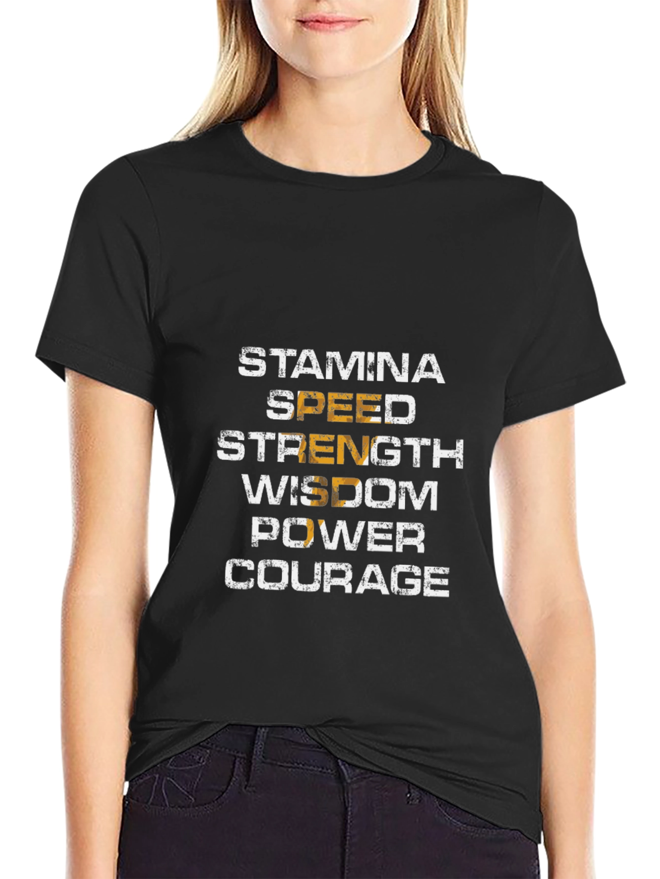 Stamina Strength Wisdom Graphic T-Shirt