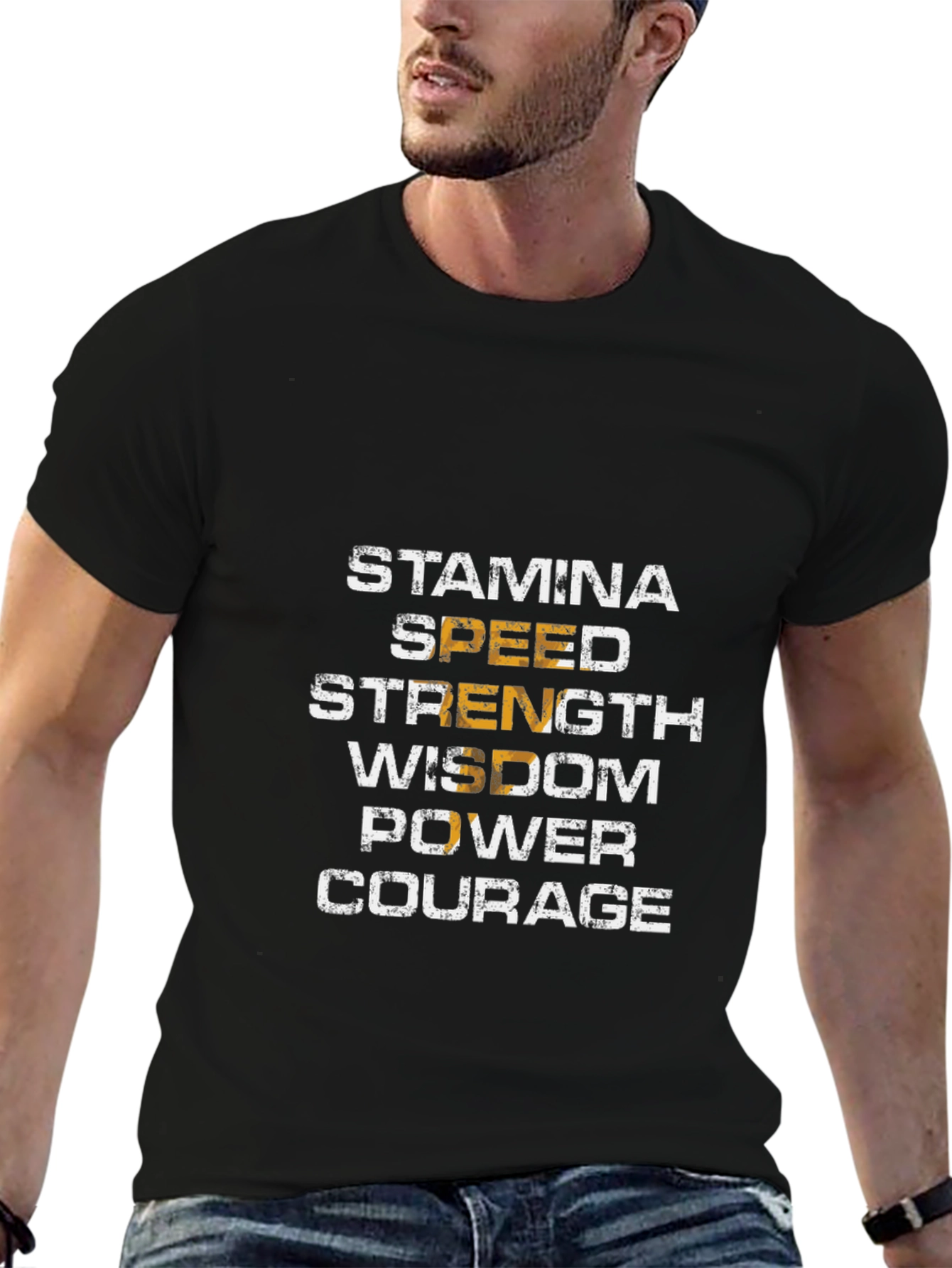 Stamina Strength Wisdom Graphic T-Shirt