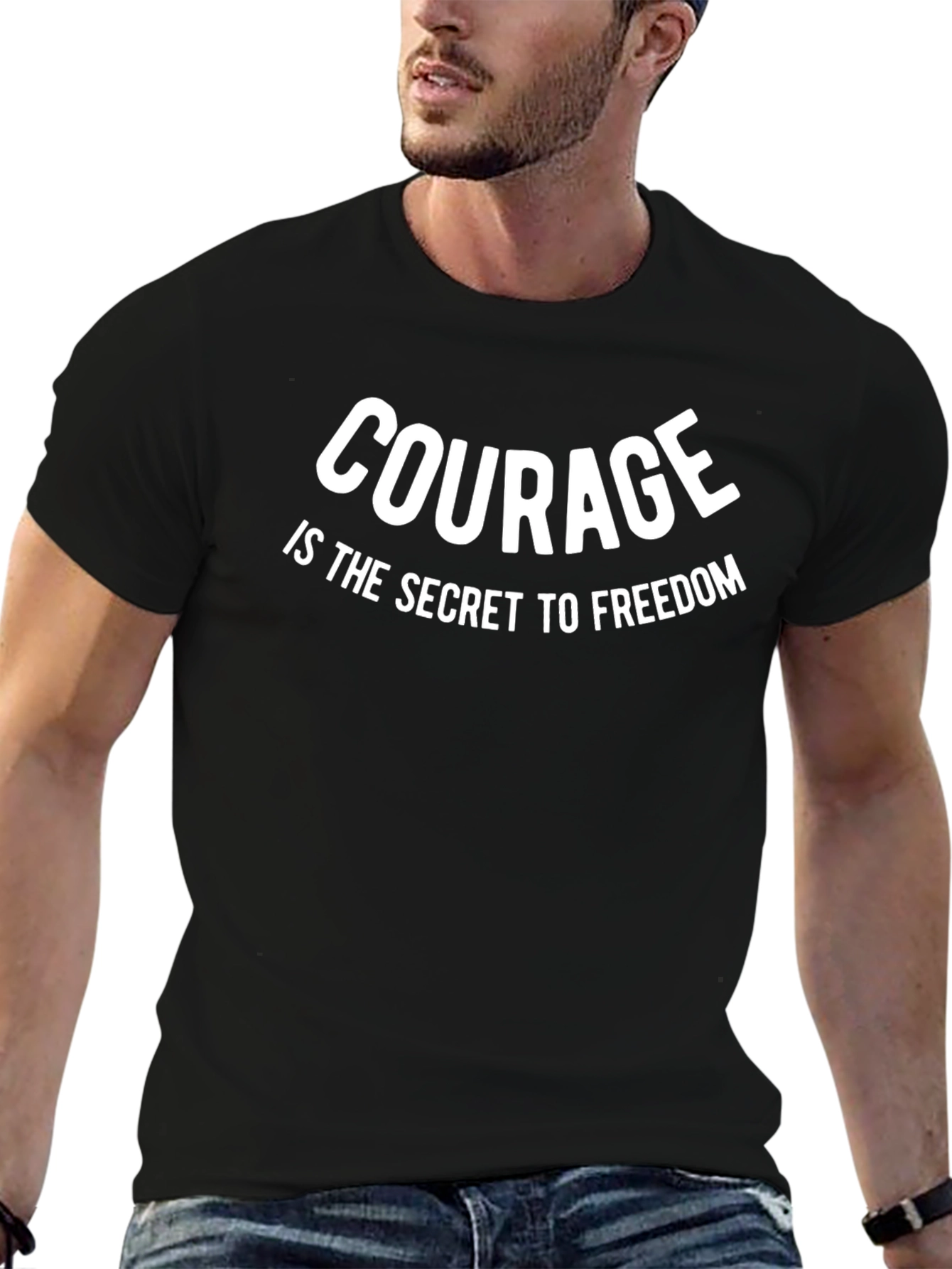 Courage is Freedom Black T-Shirt