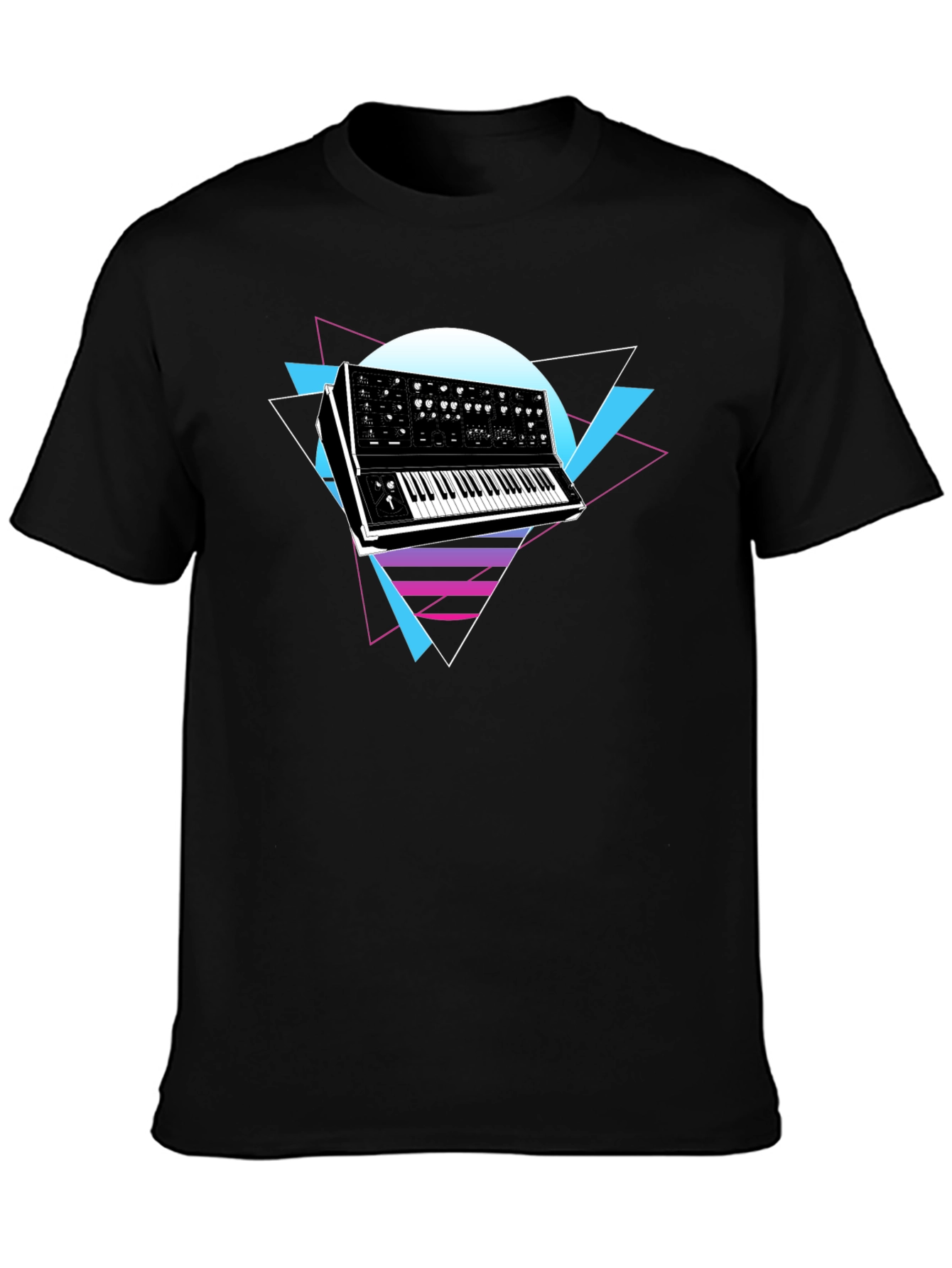 Retro Synthwave Keyboard Graphic T-Shirt