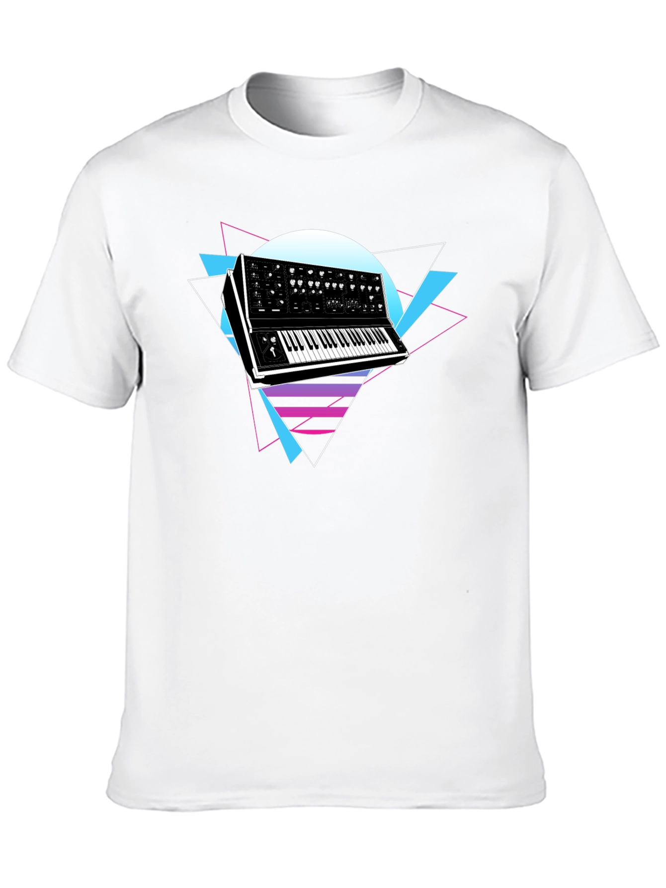 Retro Synthwave Keyboard Graphic T-Shirt